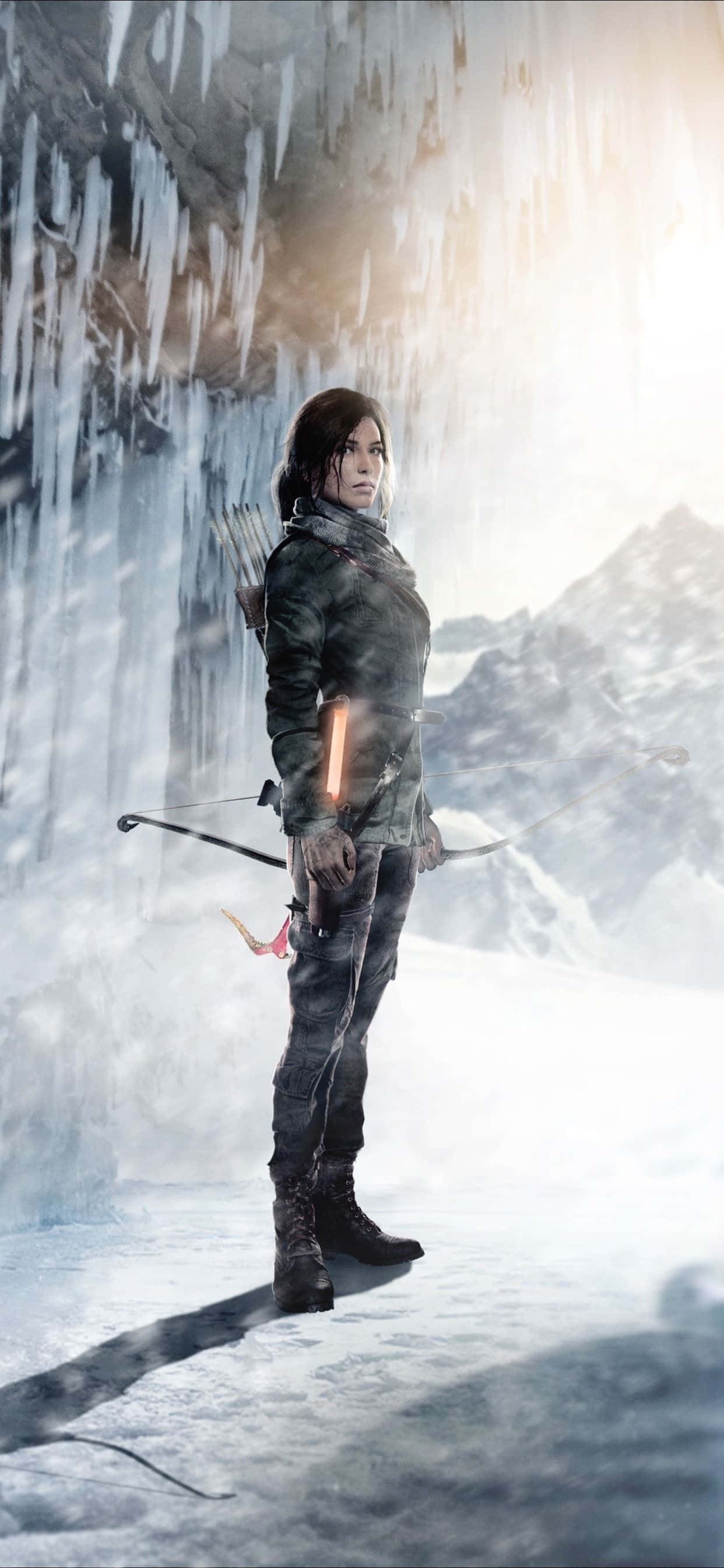 «Avslør hemmeligheter og eventyr på din iPhone Xs Max med Rise of the Tomb Raider» Bakgrunner