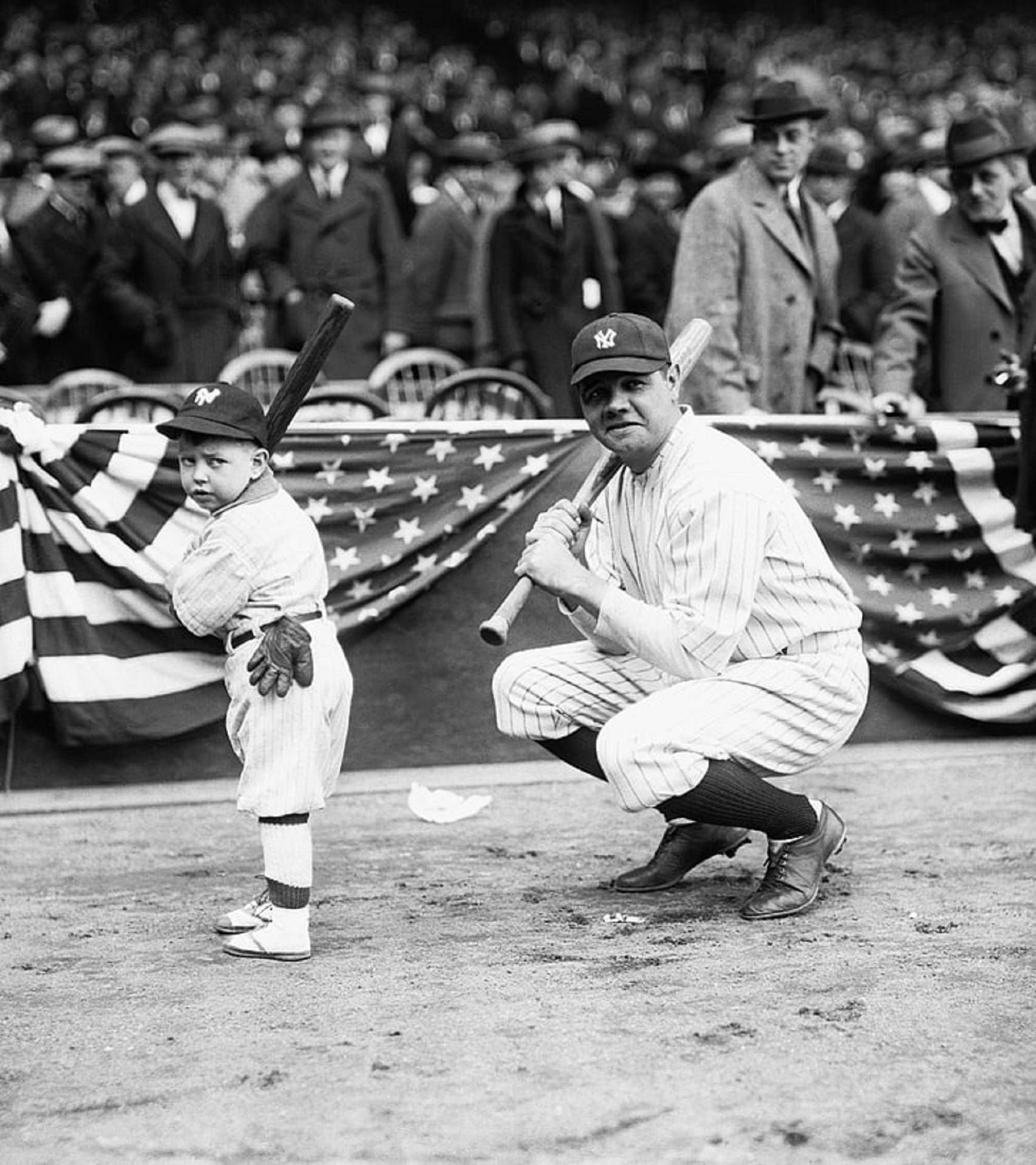 Babe Ruth og barn Bakgrunner