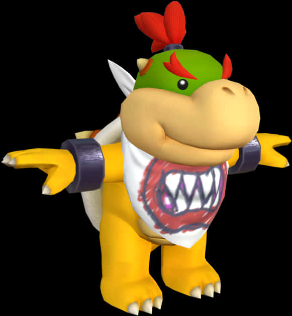 Baby Bowser karakterrender Bakgrunner