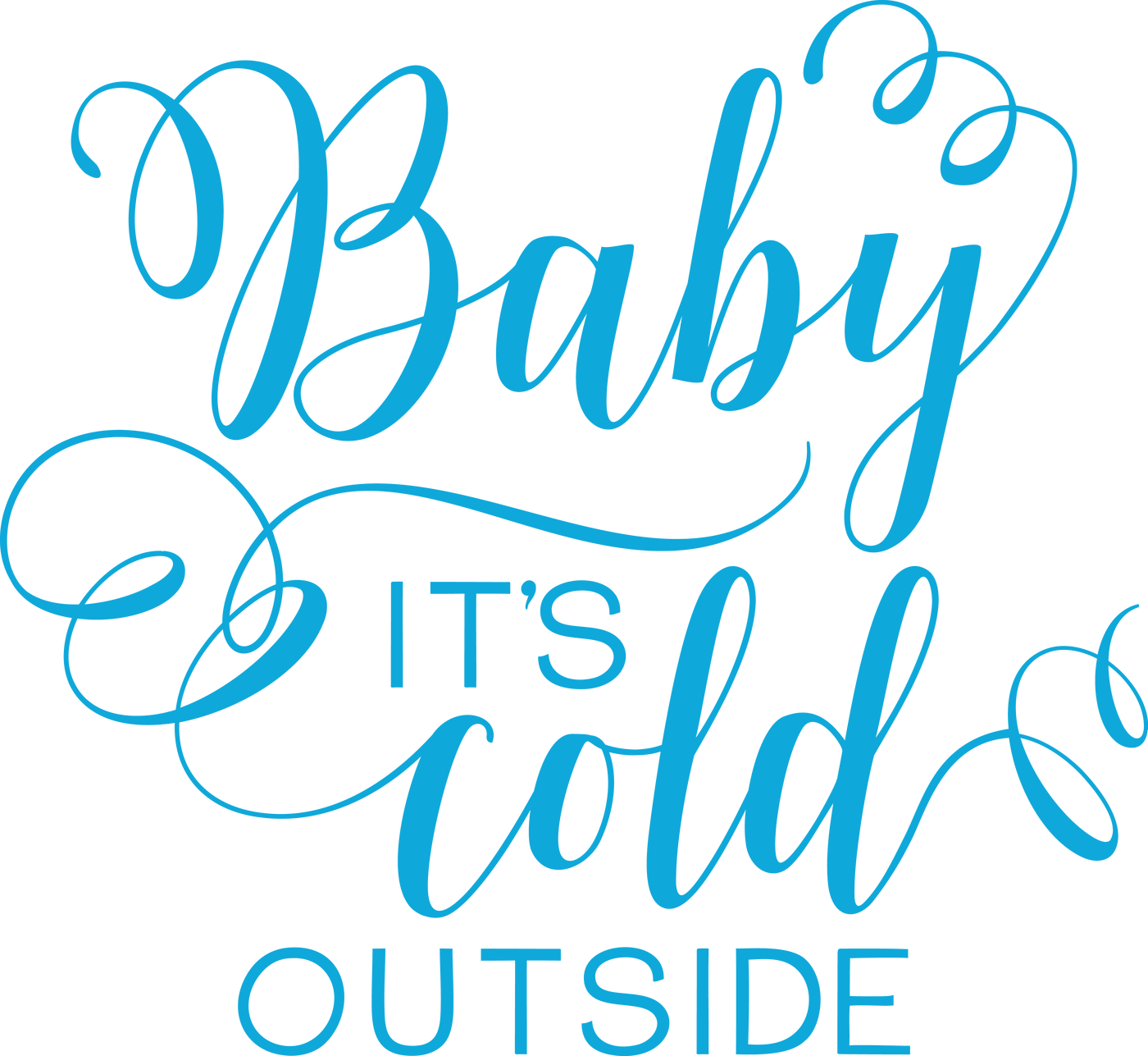 Baby Its Cold Outside Kalligrafi Bakgrunner