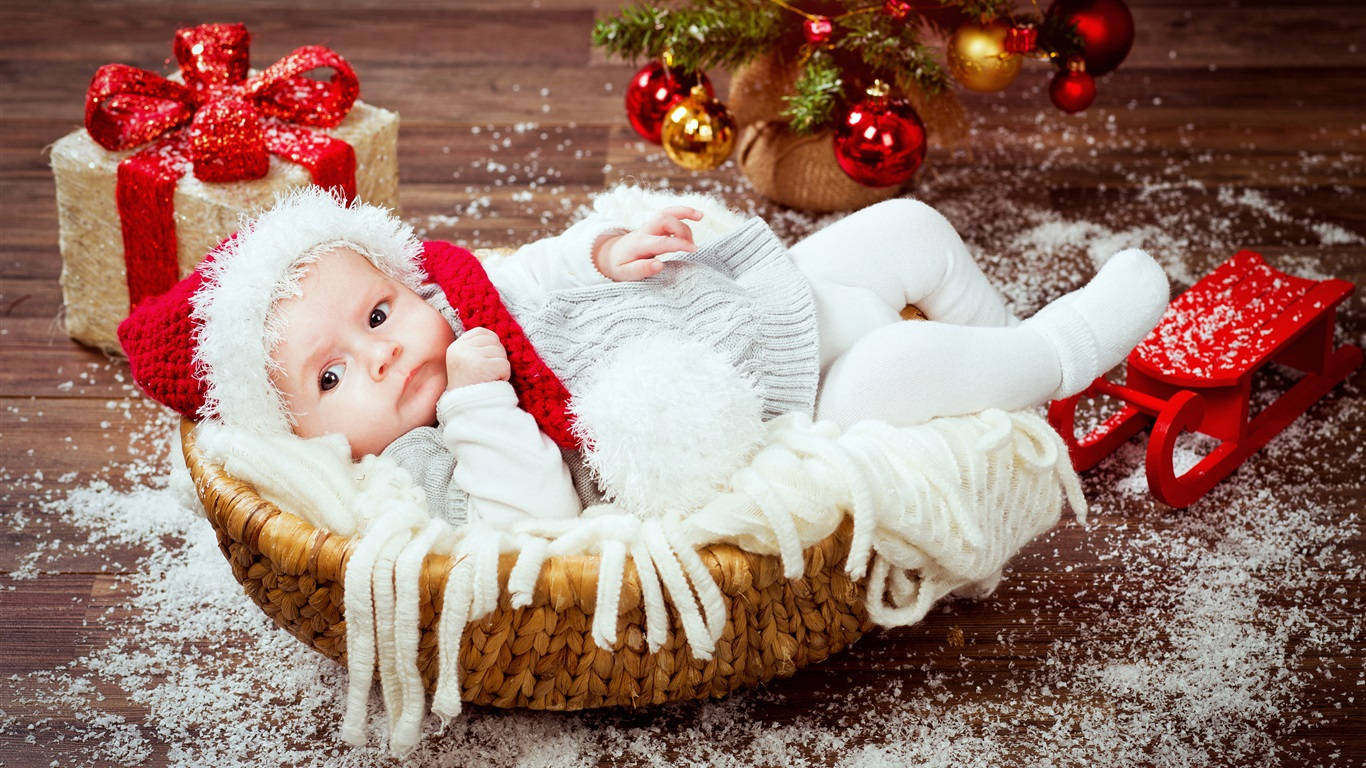 Baby og julegave Bakgrunner