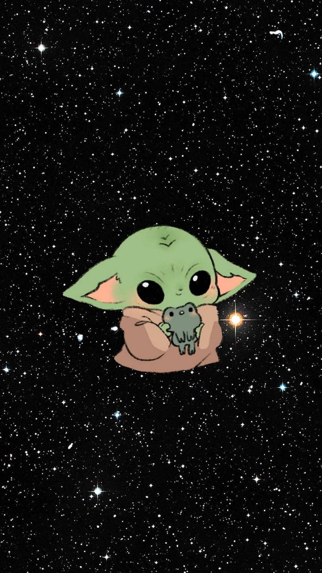 Baby Yoda i søt galakse Bakgrunner