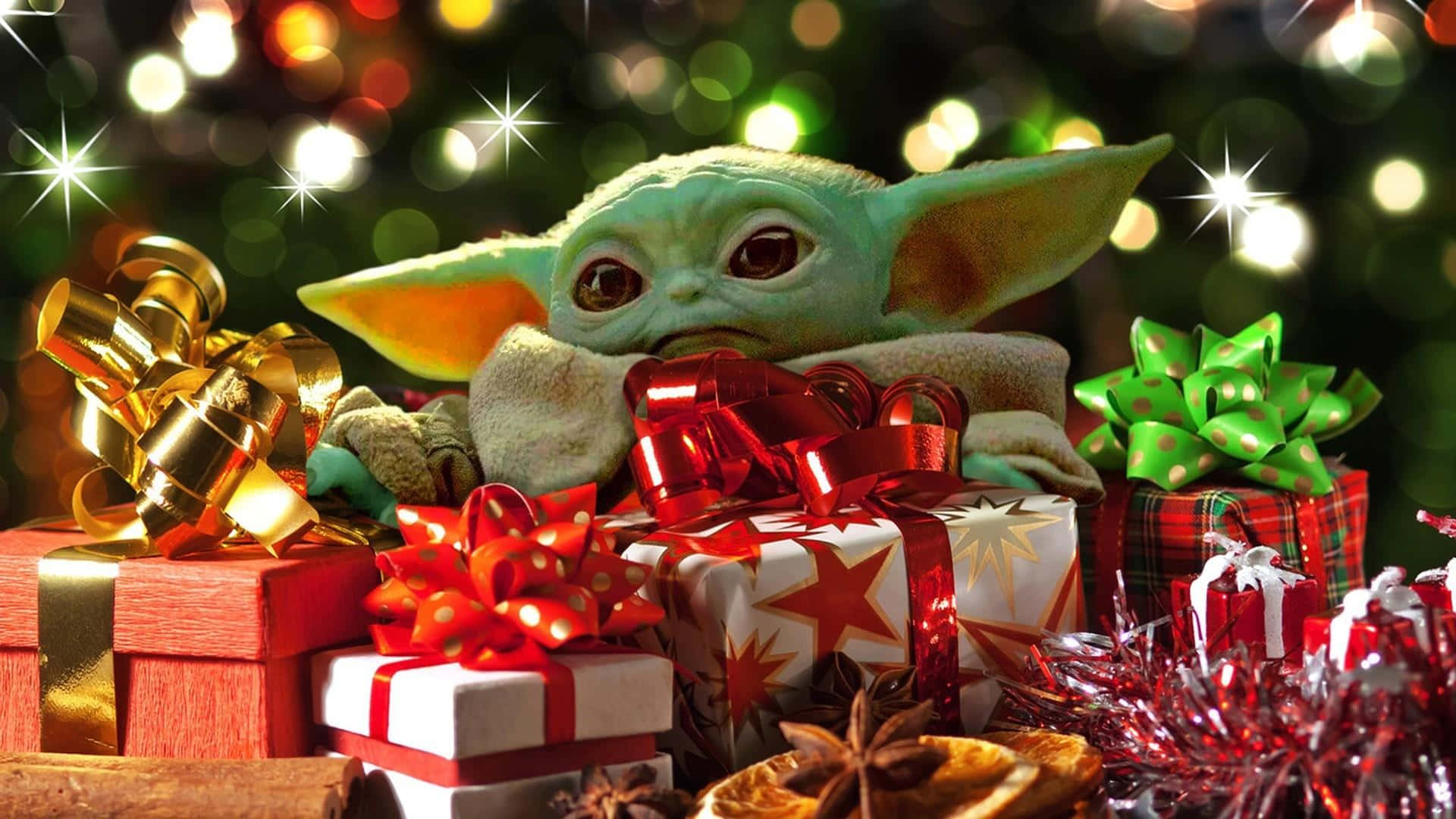 Baby Yoda julegaver Bakgrunner