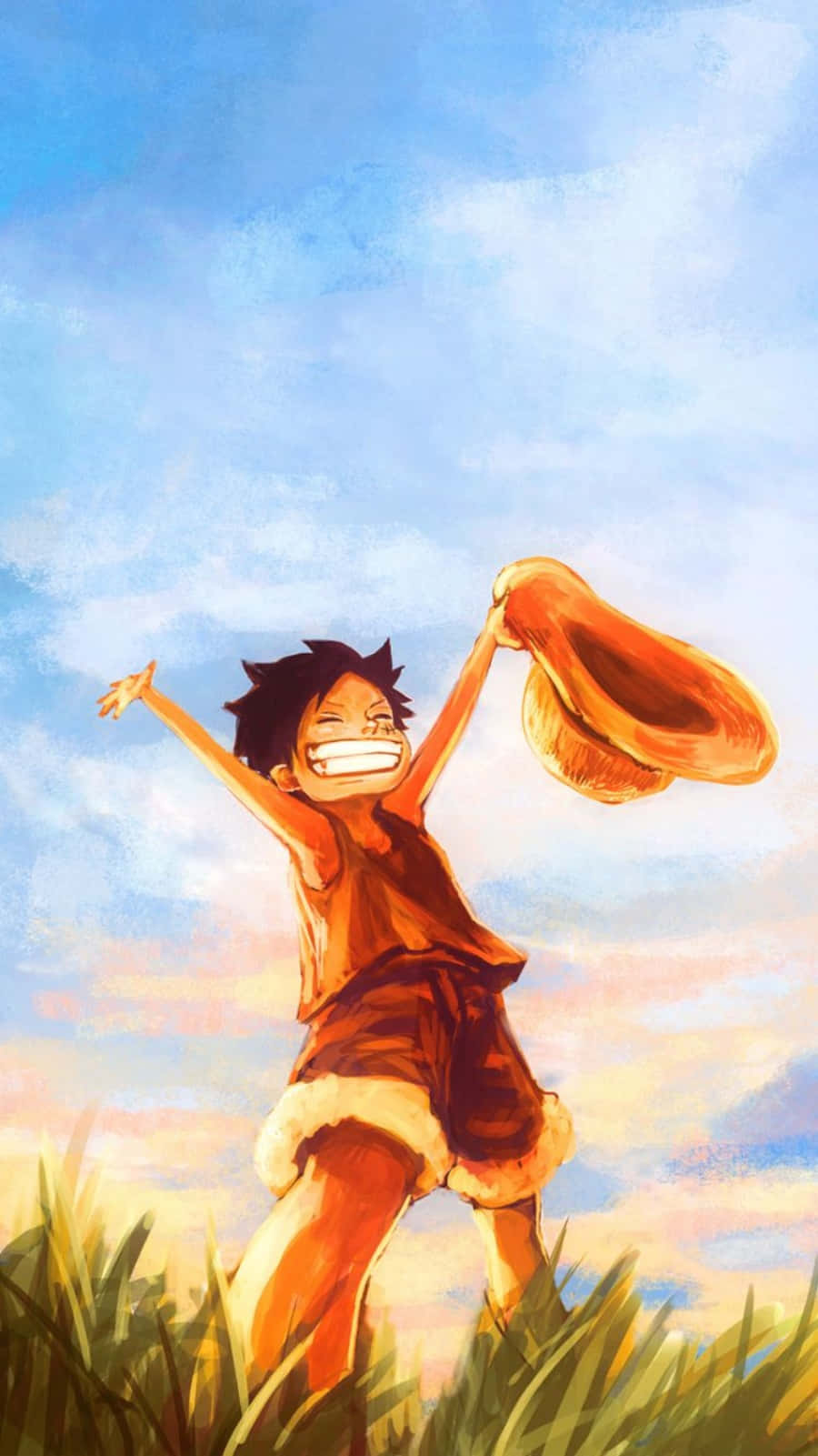 Babyversjon Luffy Telefon Bakgrunner