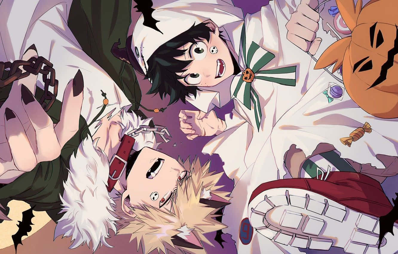 Bakugo og Izuku Midoriya My Hero Academia Halloween-kostyme Bakgrunner