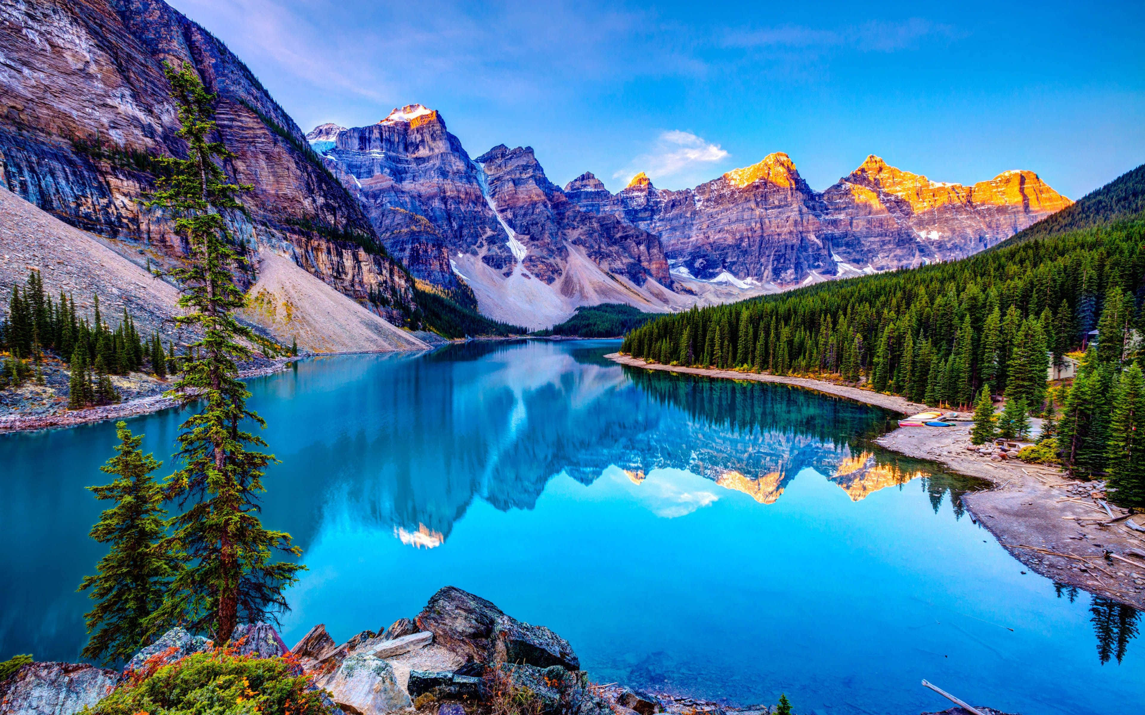 Banff National Park Alberta Canada 4K bakgrunn Bakgrunner