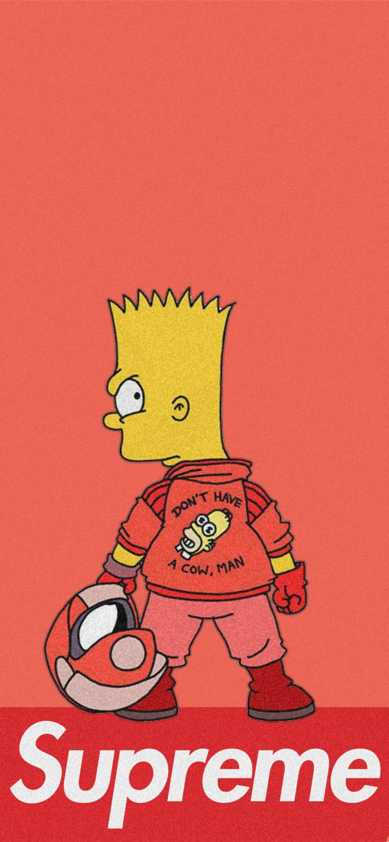 Bart Simpson Orange Supreme Bakgrunner