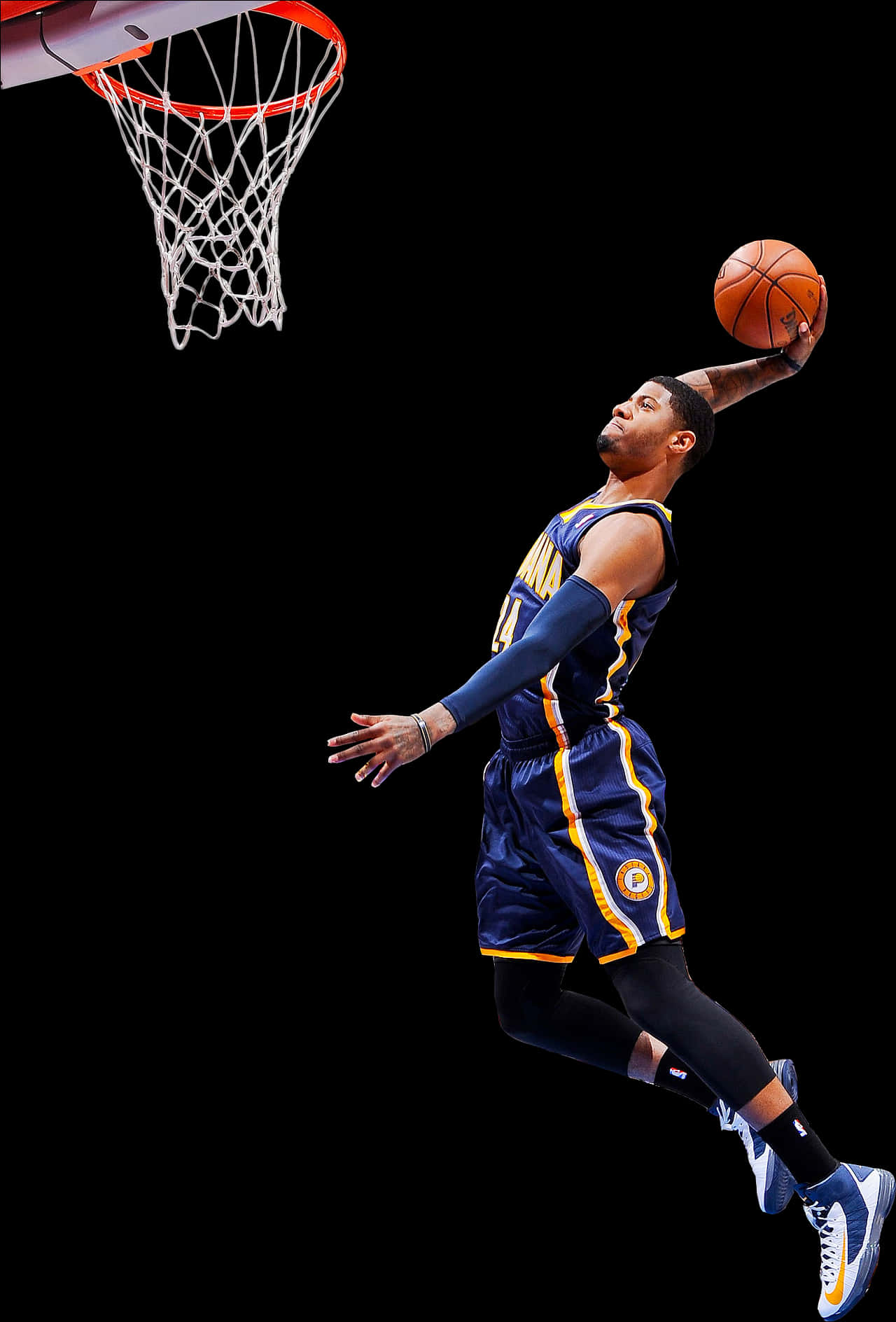 Basketballspiller som dunker Bakgrunner