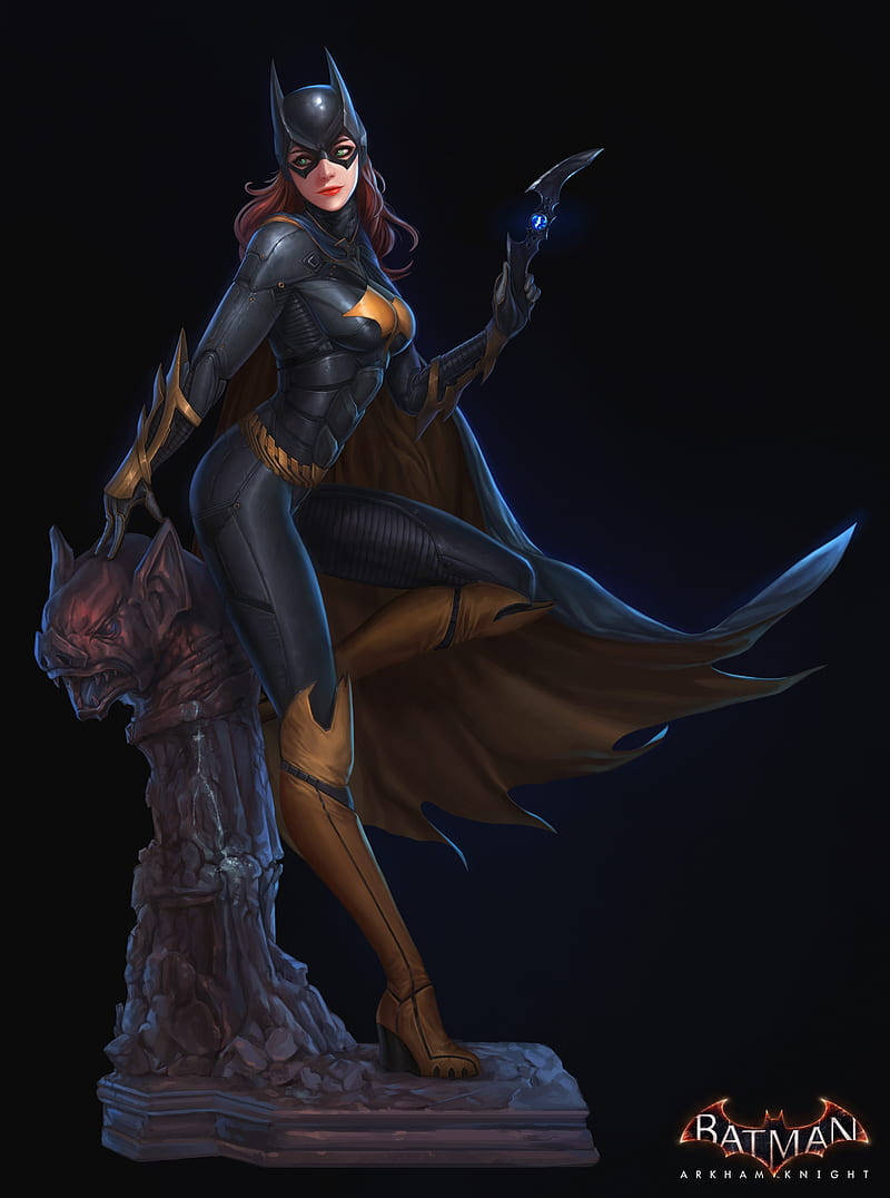 Batgirl-plakat fra Batman Arkham Knight iPhone Bakgrunner