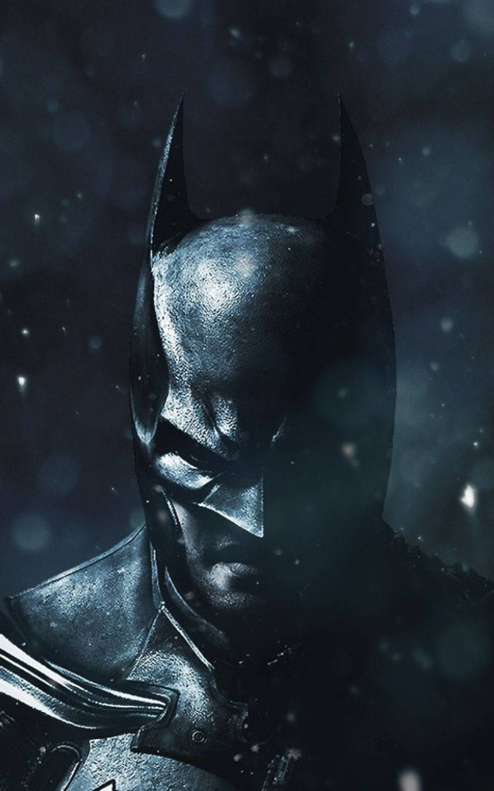 Batman fallende snø nærbilde bakgrunnsbilde