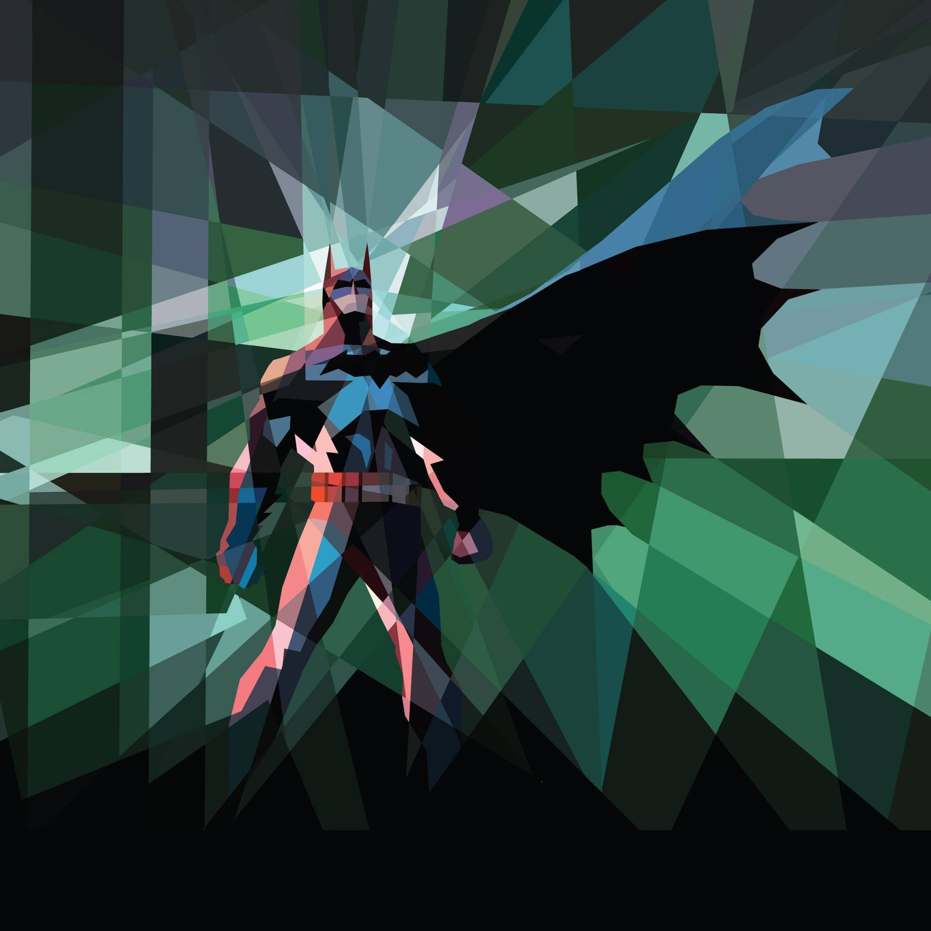 Batman geometrisk kunst bakgrunnsbilde