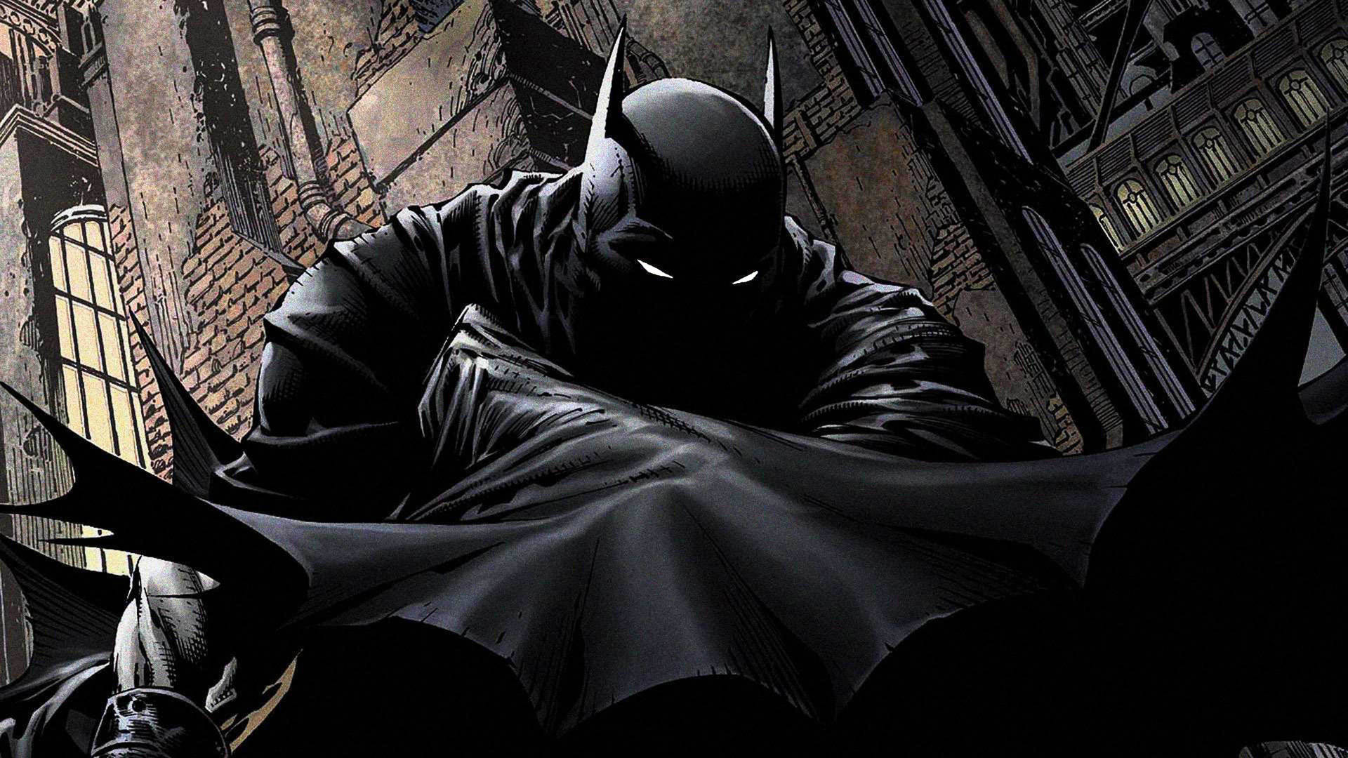 Batman i bygning tegneserie bakgrunnsbilde