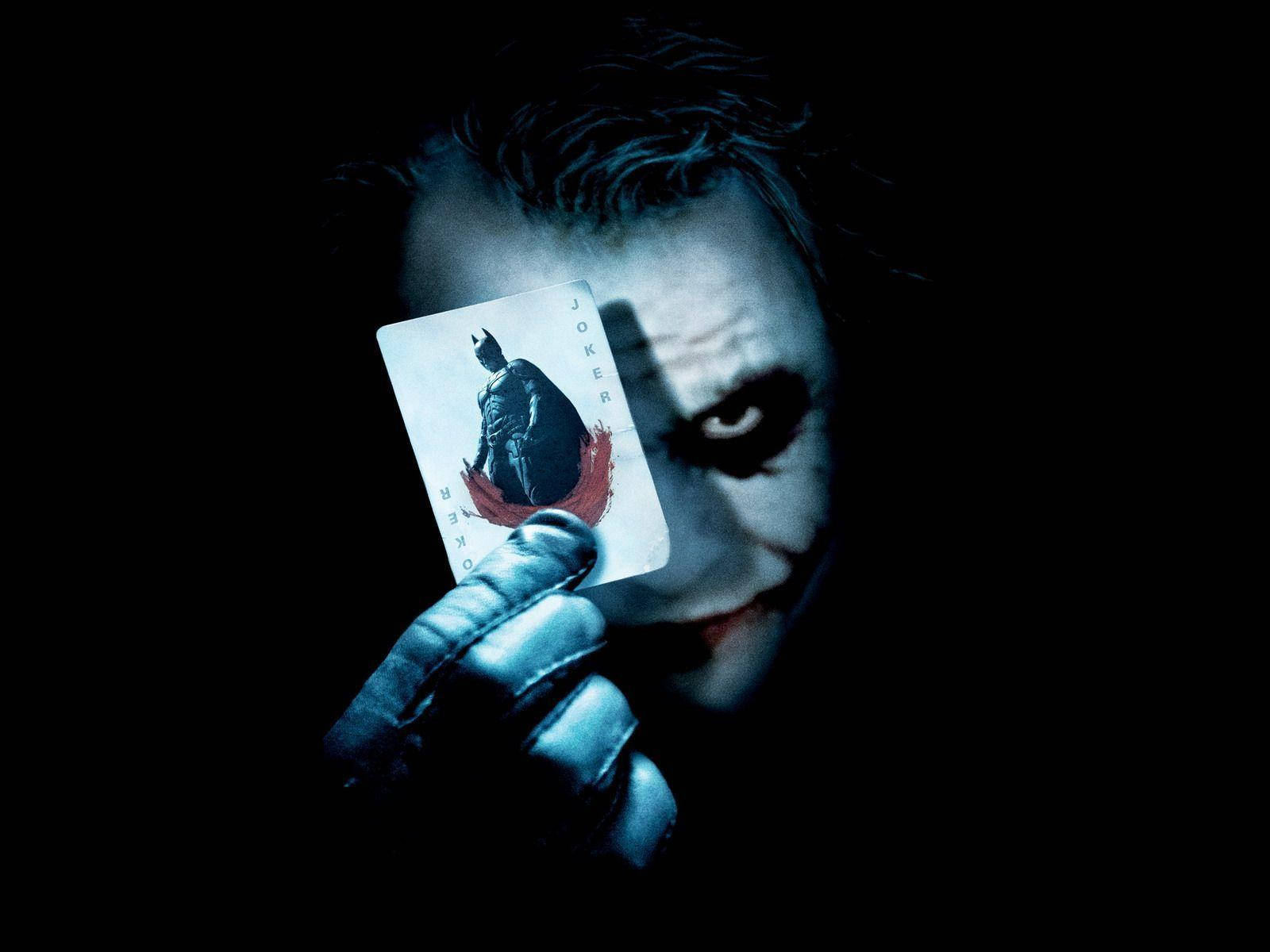 Bakgrunnsbilde av Batman Joker-kort