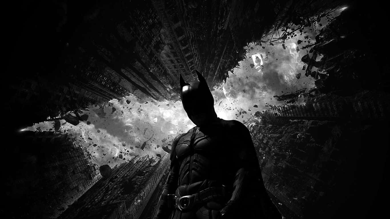 Batman Laptop Lav Vinkel Digital Kunst Bakgrunner