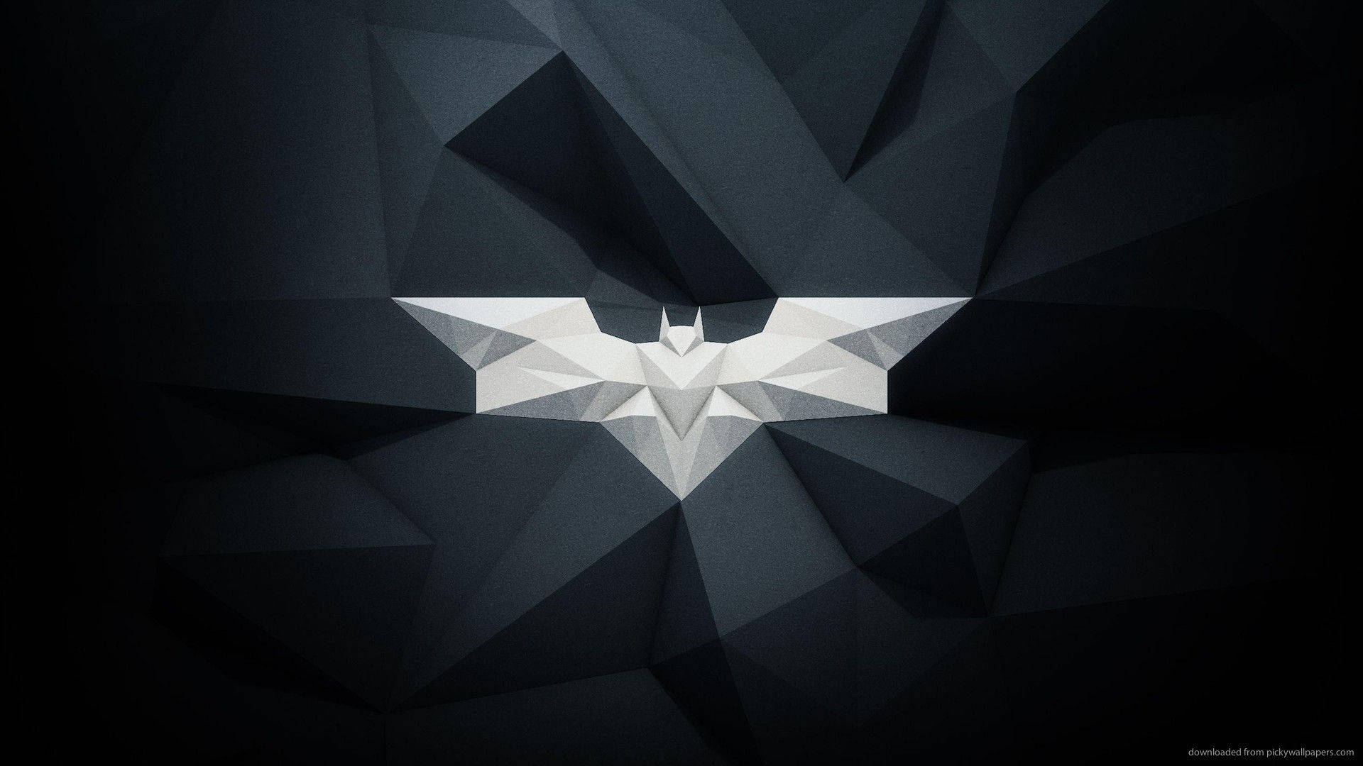 Batman-logo polygonkunst bakgrunnsbilde