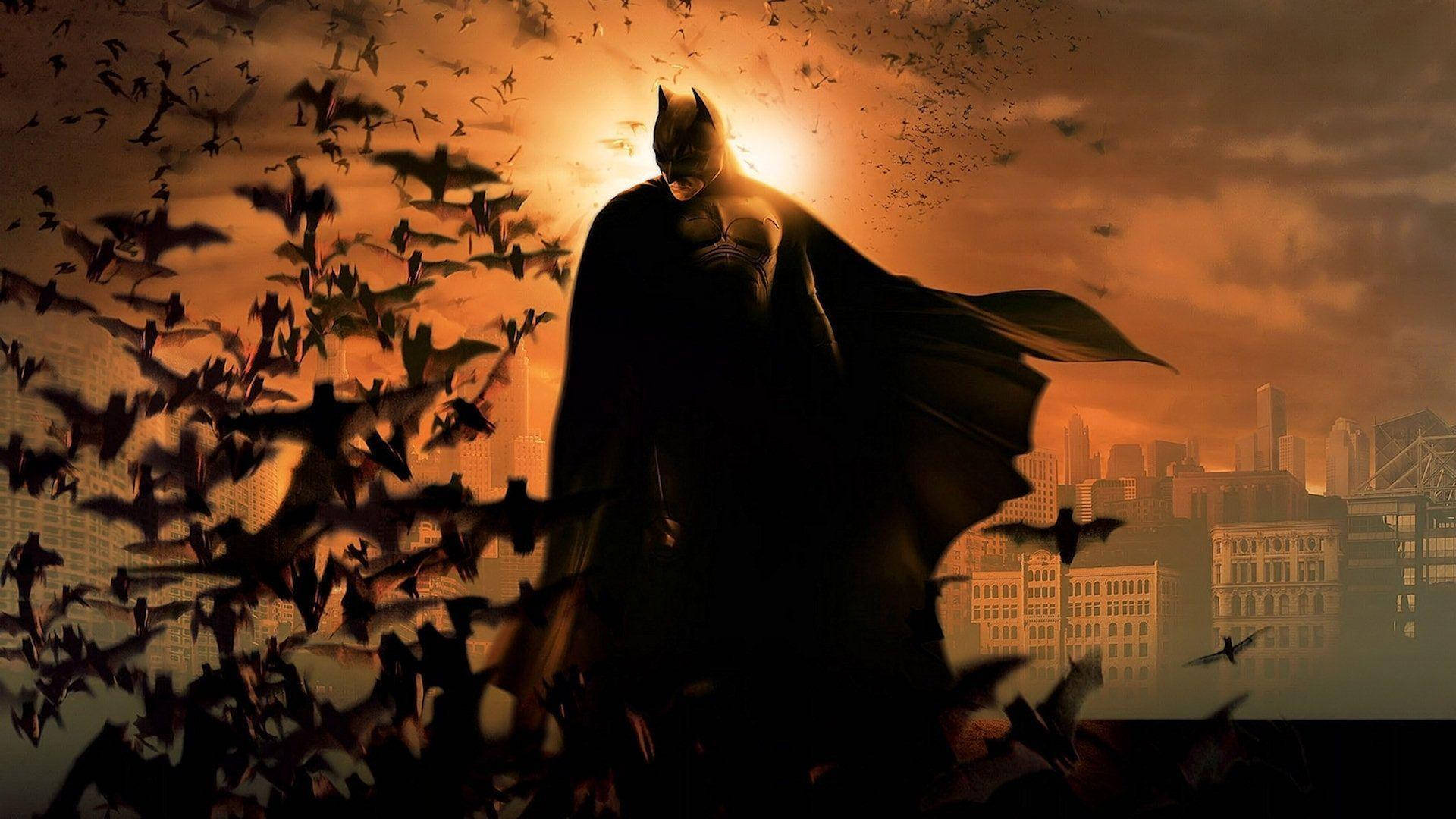 Batman og flaggermus sepia bakgrunnsbilde