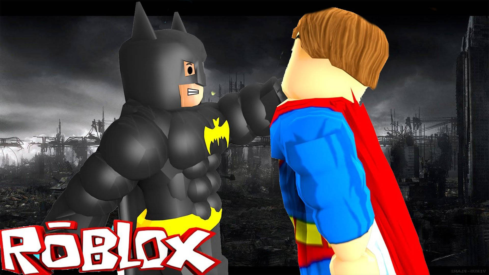 Roblox Batman og Superman plakat bakgrunnsbilde