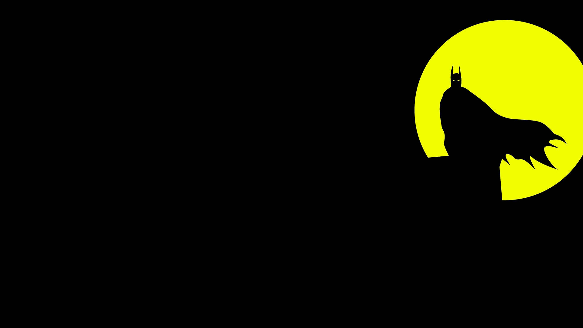 Batman svart og gul silhuett bakgrunnsbilde