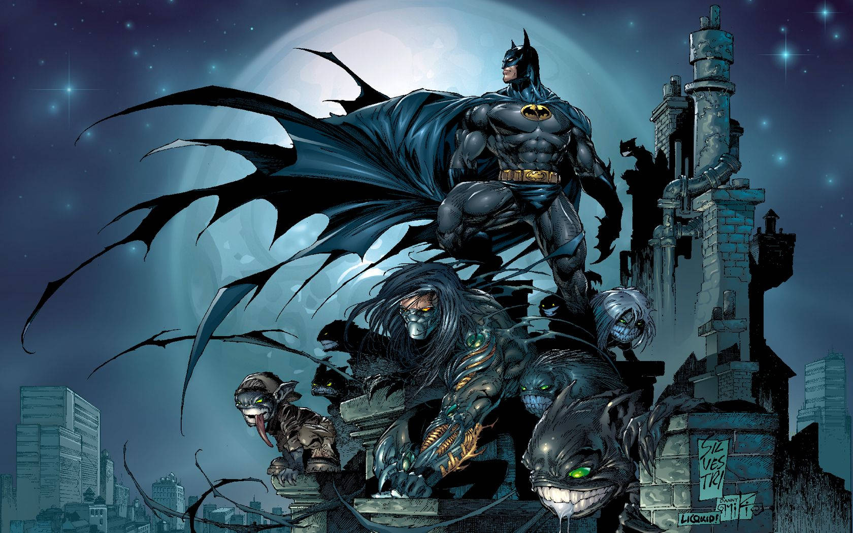 Batman tegneserietegning bakgrunnsbilde