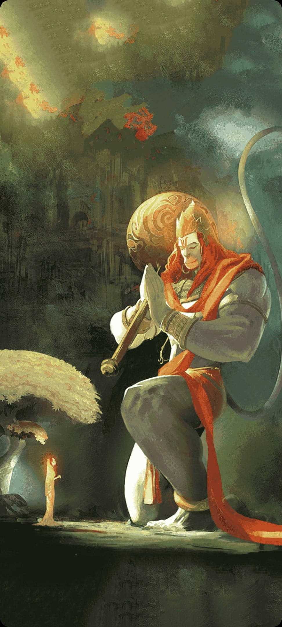 Ber Hinduguden Hanuman Telefon Bakgrunner