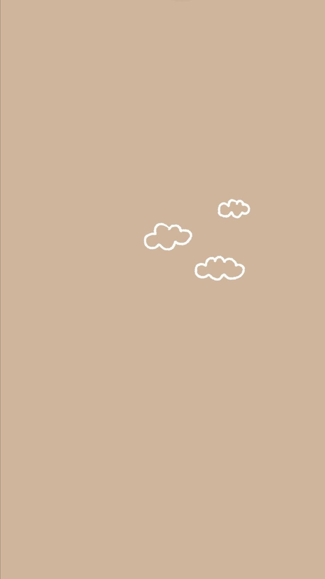 Beige estetisk minimalistiske skyer Bakgrunner