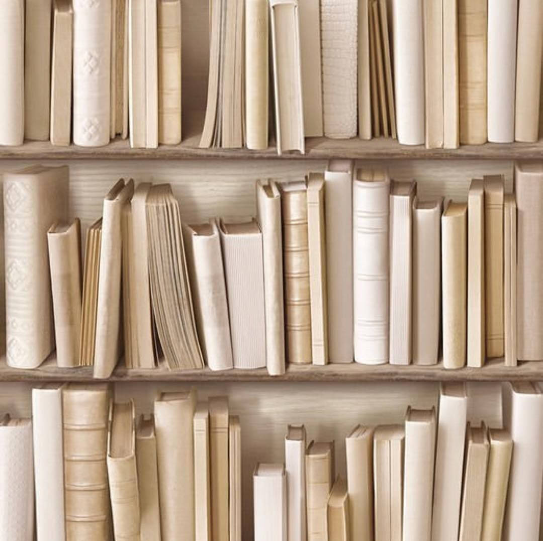 Beige estetisk vintage bokbibliotek Bakgrunner