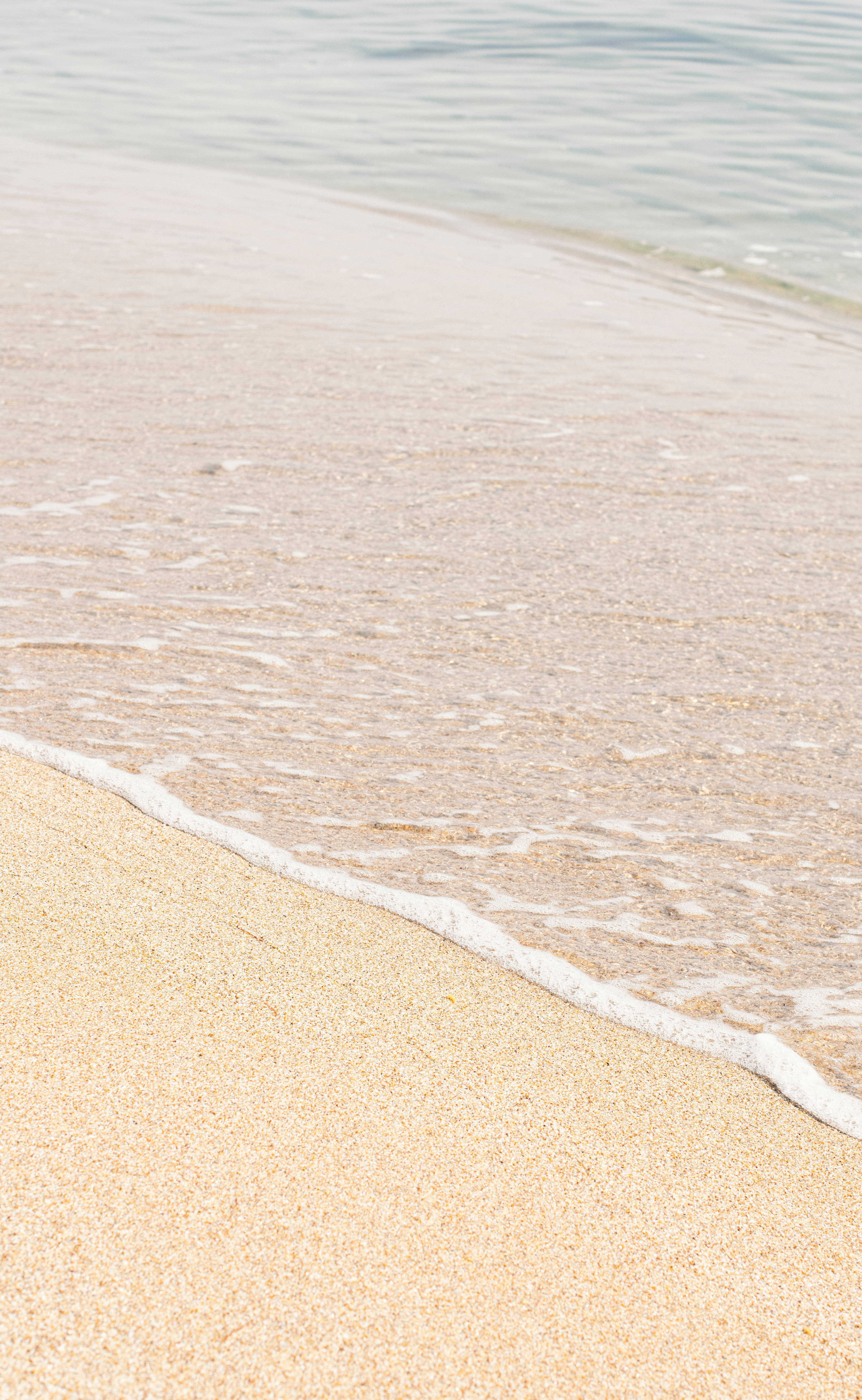 Beige sand på strandkanten Bakgrunner