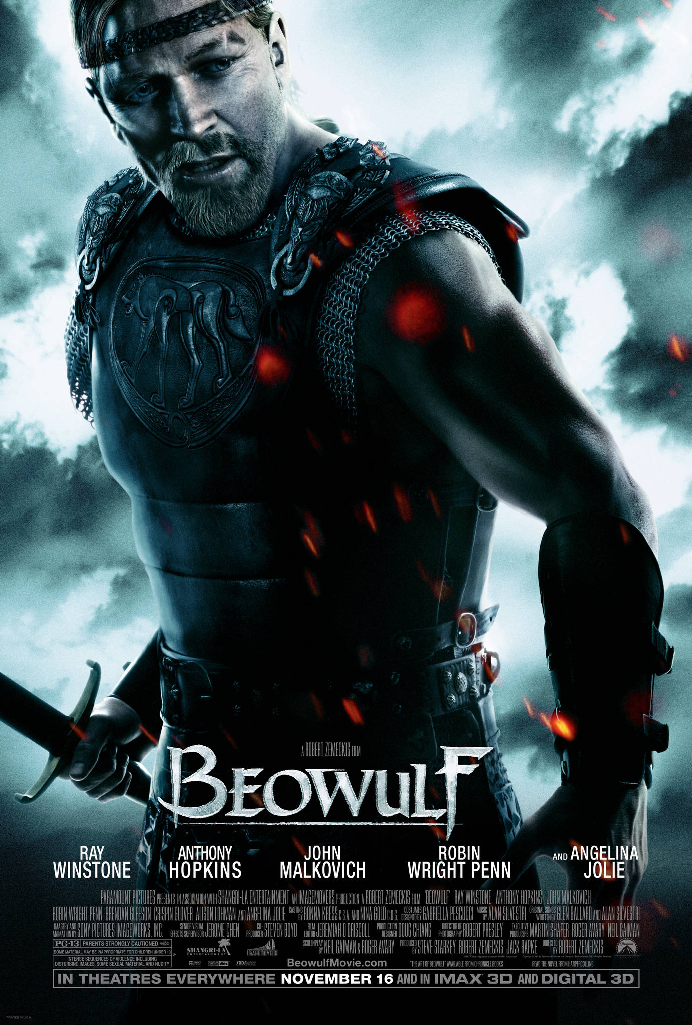 Beowulf-plakat Ray Winstone Bakgrunner
