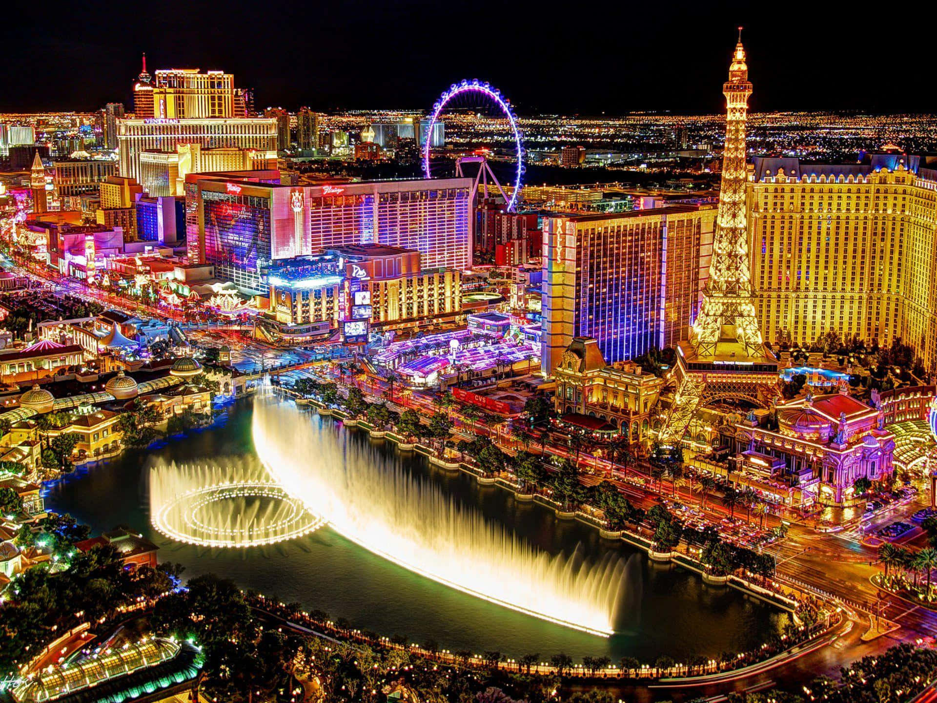 Berømt Bellagio-fontene Vegas-bakgrunn Bakgrunner