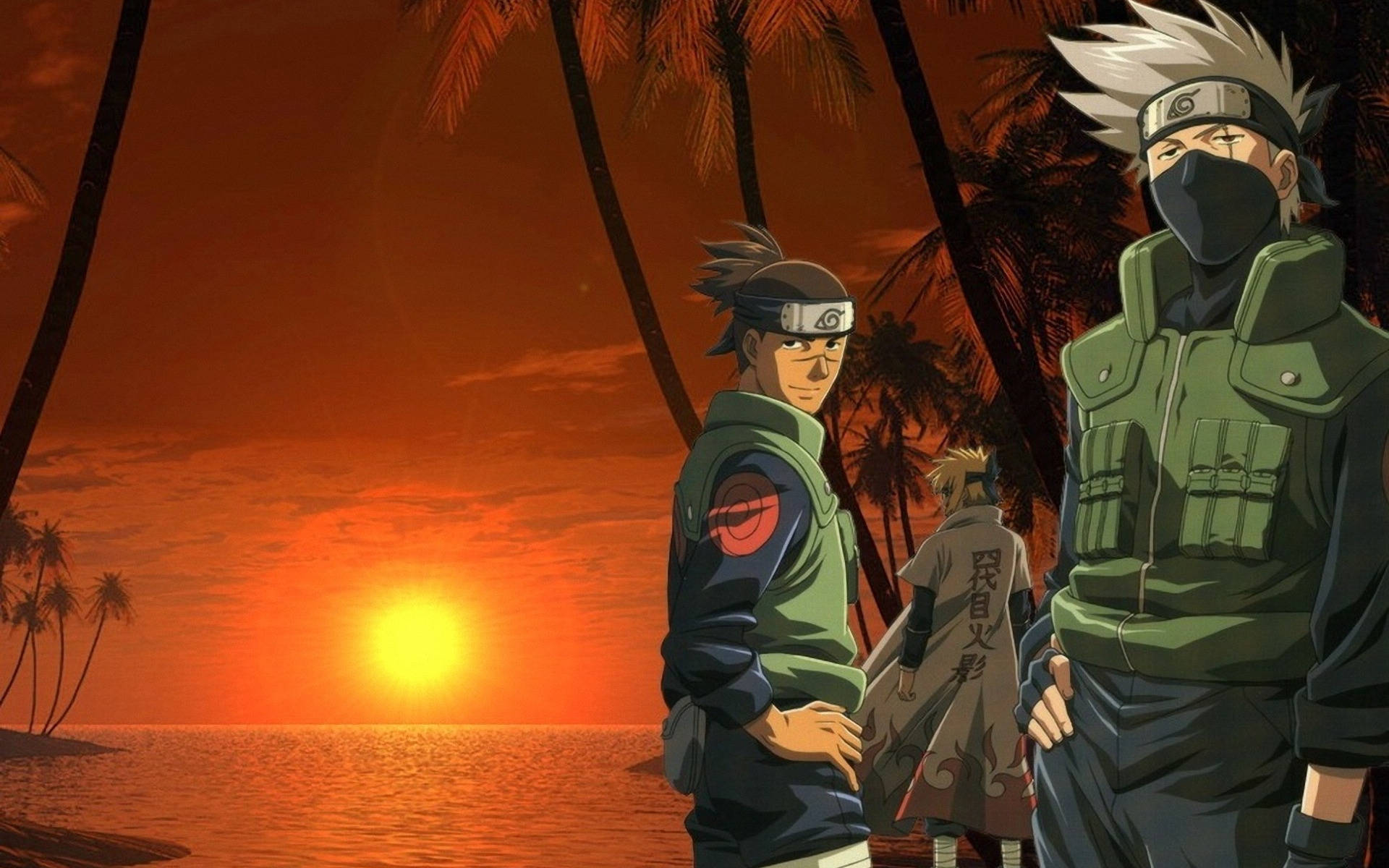 Besluttsom Naruto i aksjon - Animeplakat Bakgrunner