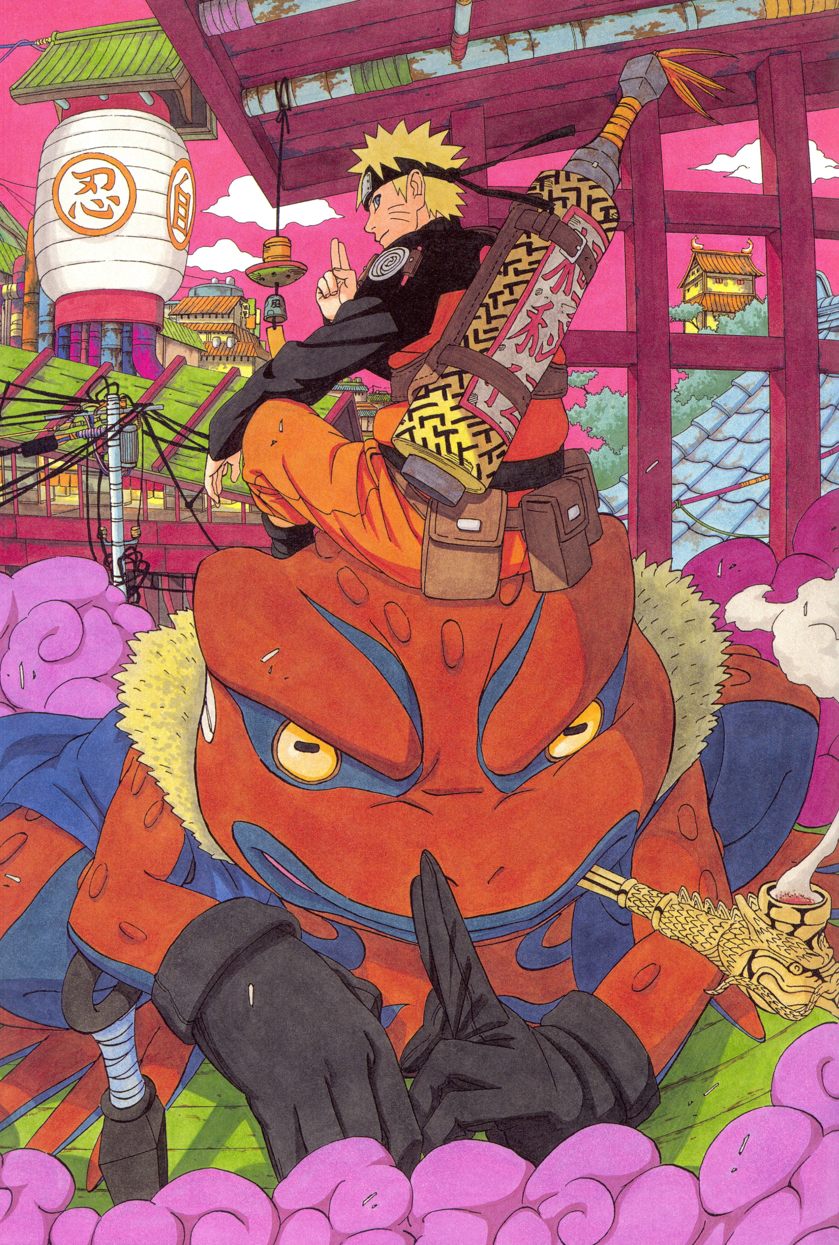 Bevegelig Naruto Toad Gamamaru Bakgrunner