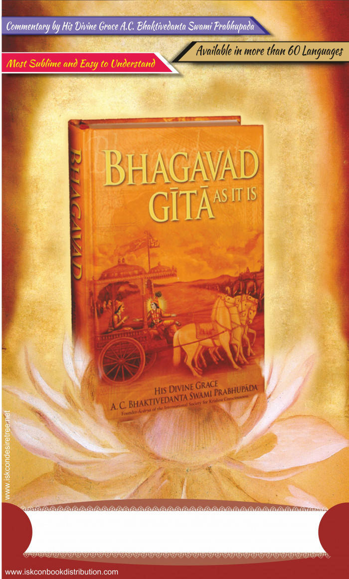 Bhagavad Gita Som Den Er Bok Bakgrunner