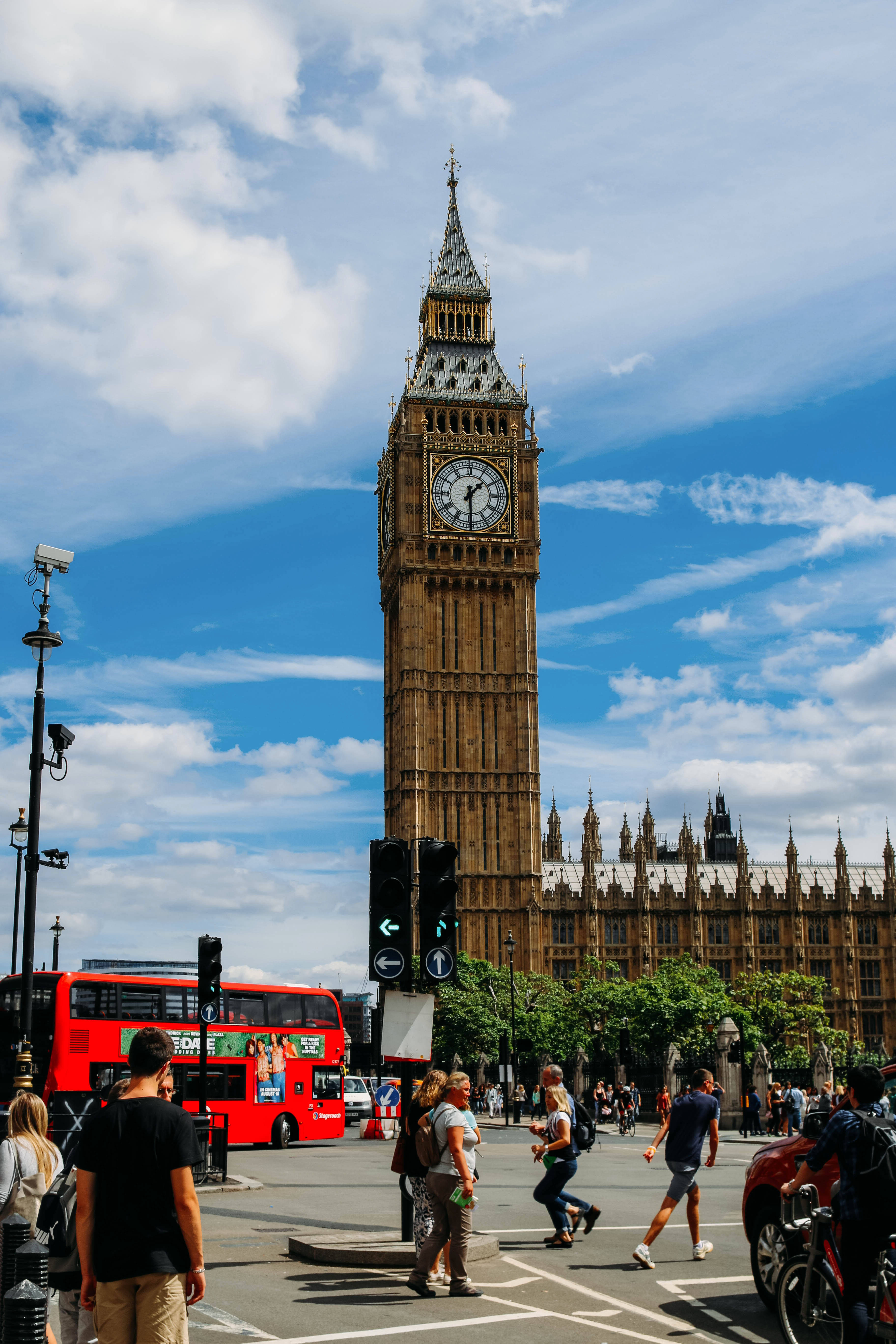 Big Ben og Fotgjengere Bakgrunner