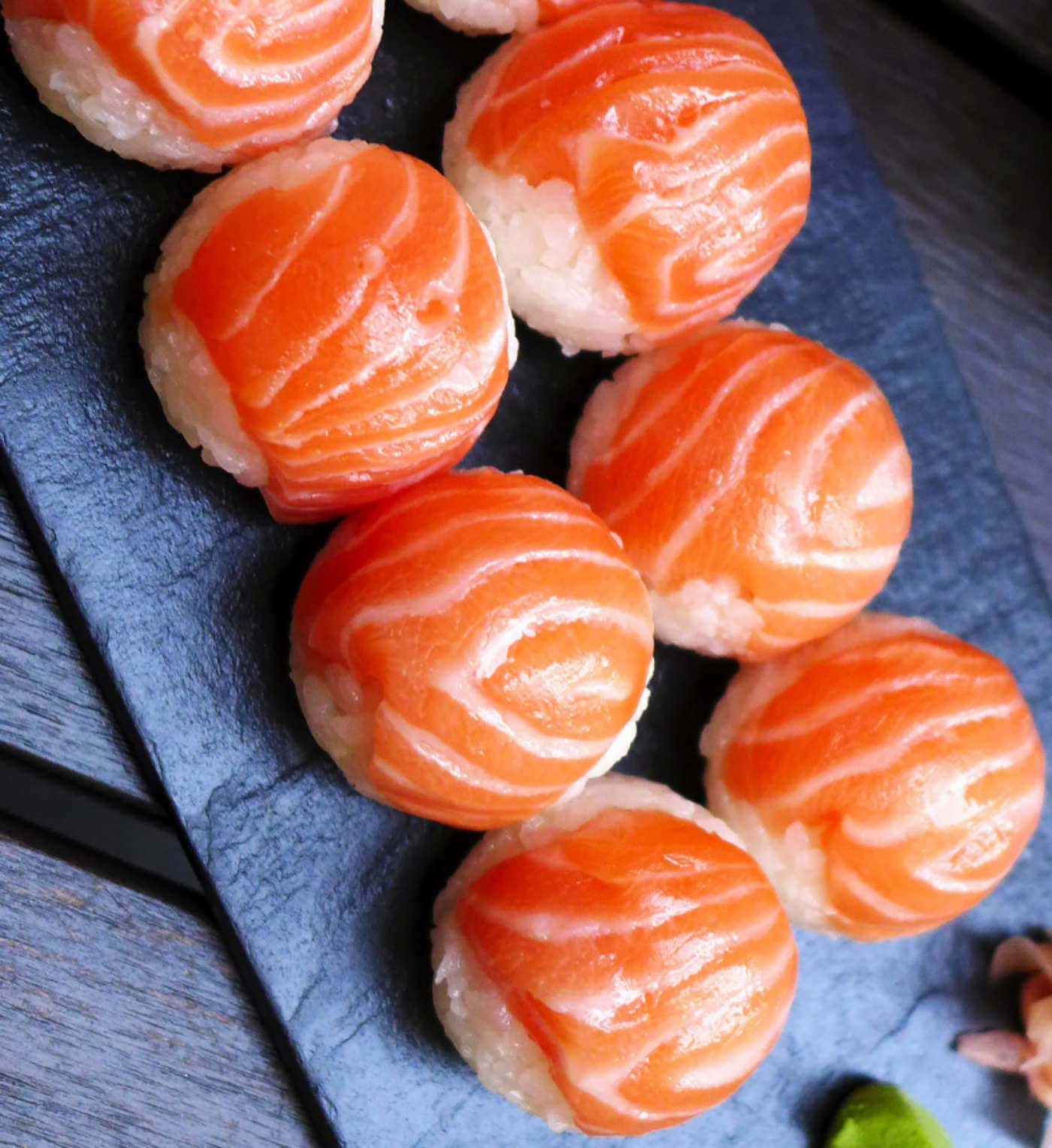 Bilde av laksesushi-typer Bakgrunner