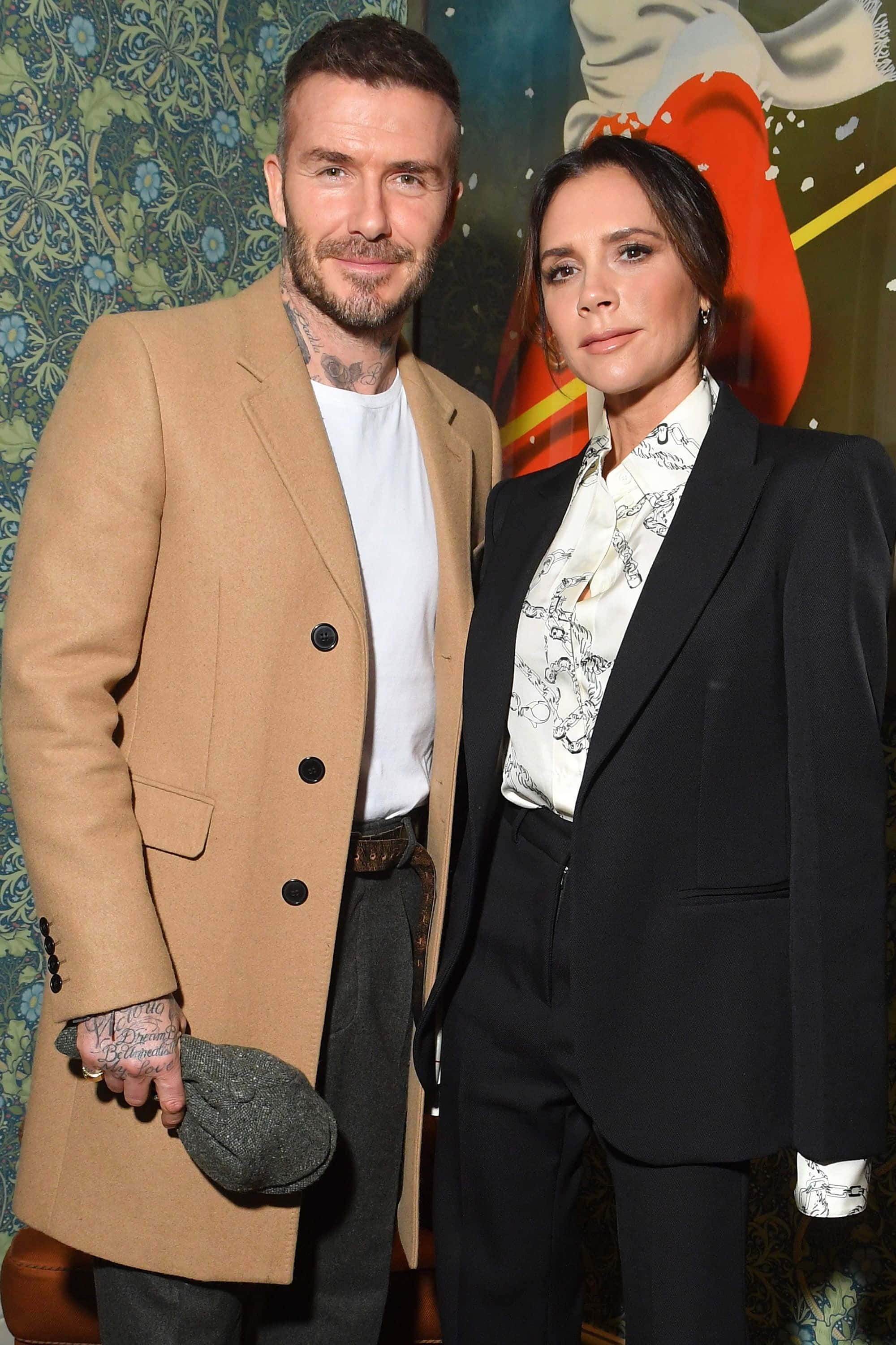 Bilde av paret David og Victoria Beckham Bakgrunner