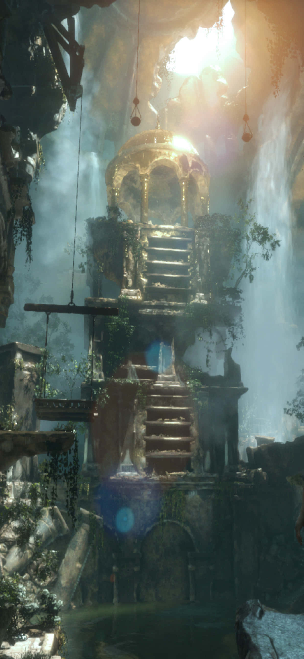 Bilde av Rise Of The Tomb Raider på en iPhone Xs Max Bakgrunner
