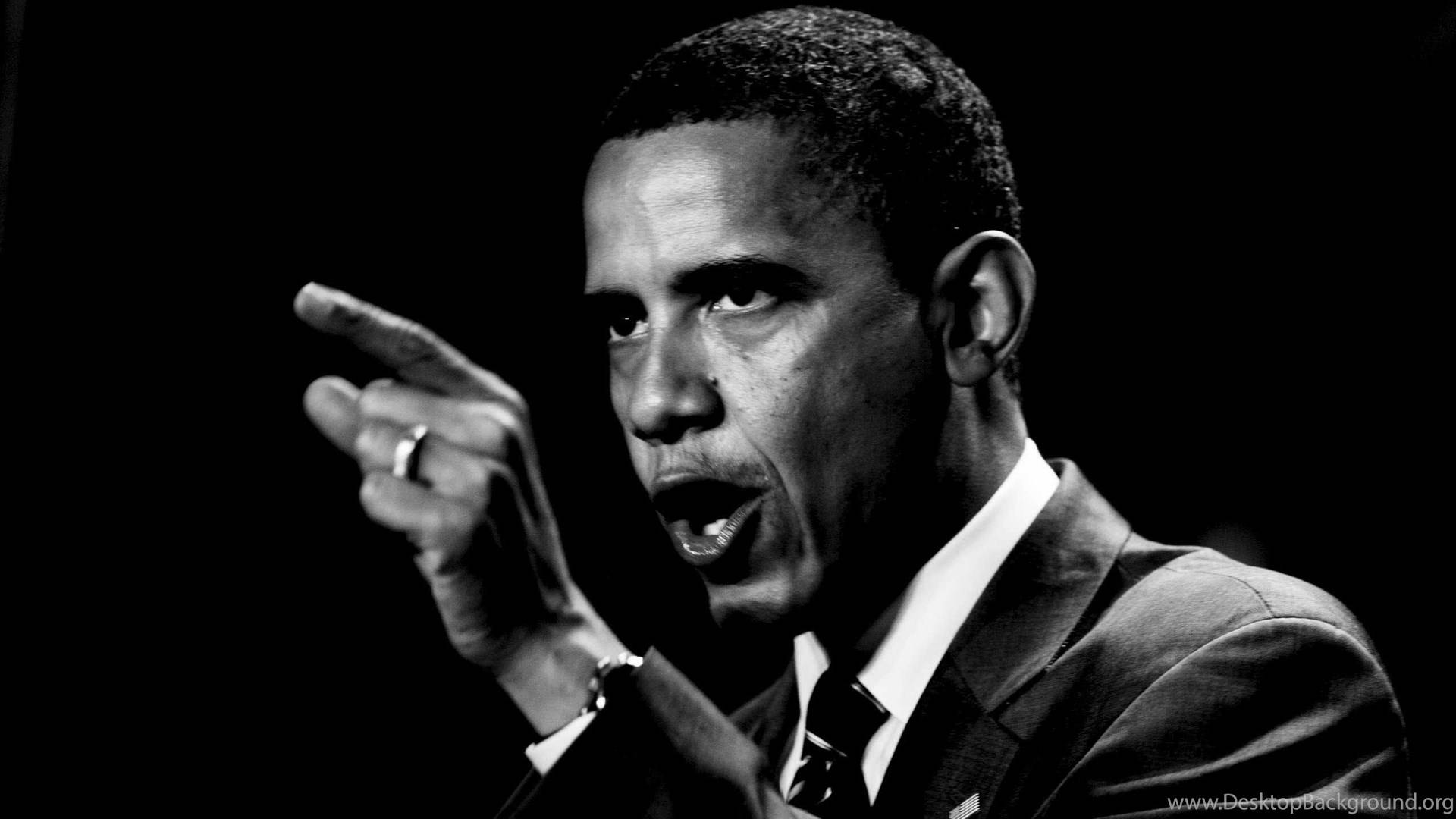 Bildetekst: Barack Obama holder en tale Bakgrunner