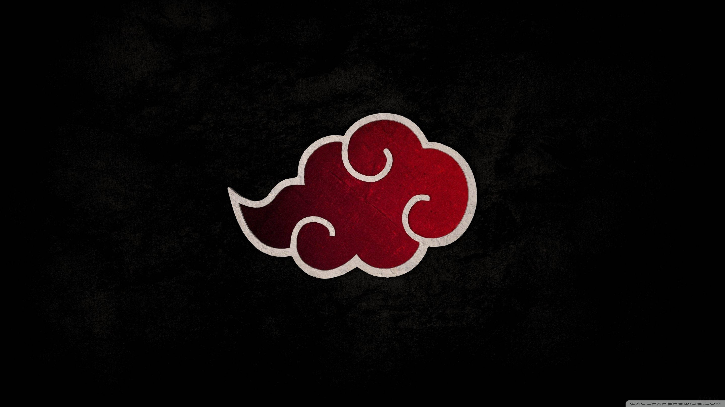 Bildetekst: Detaljert rød sky-symbol fra Naruto-animeserien Bakgrunner