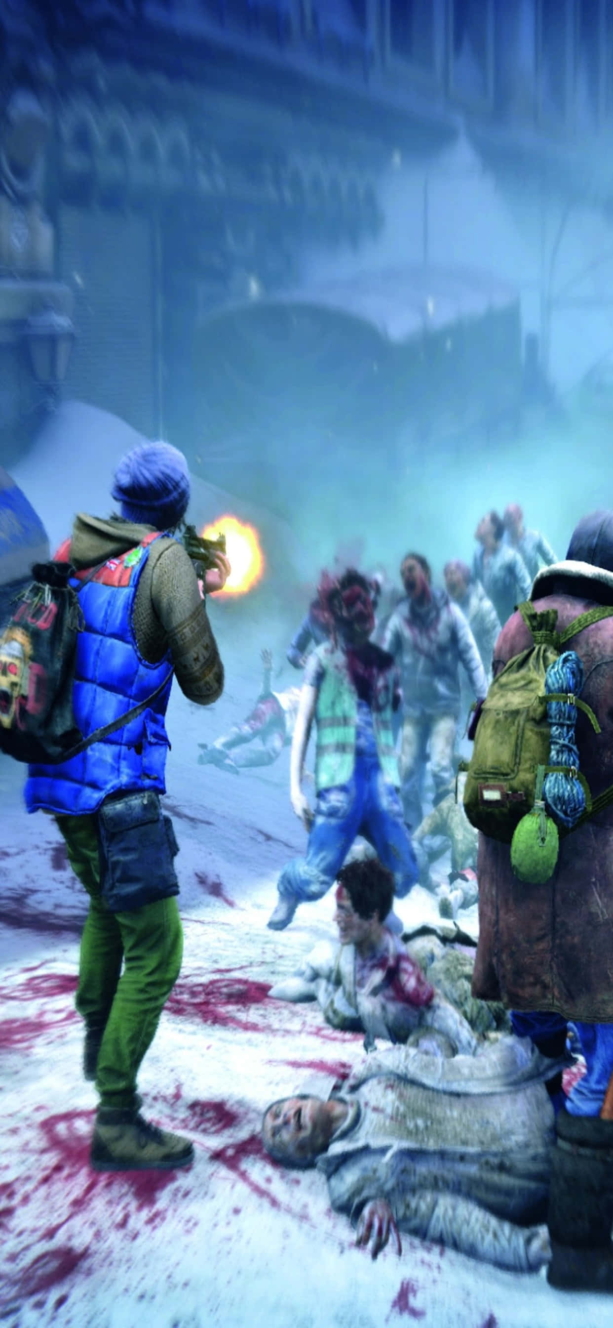 Bildetekst: Intens iPhone Xs Max World War Z-bakgrunn Bakgrunner