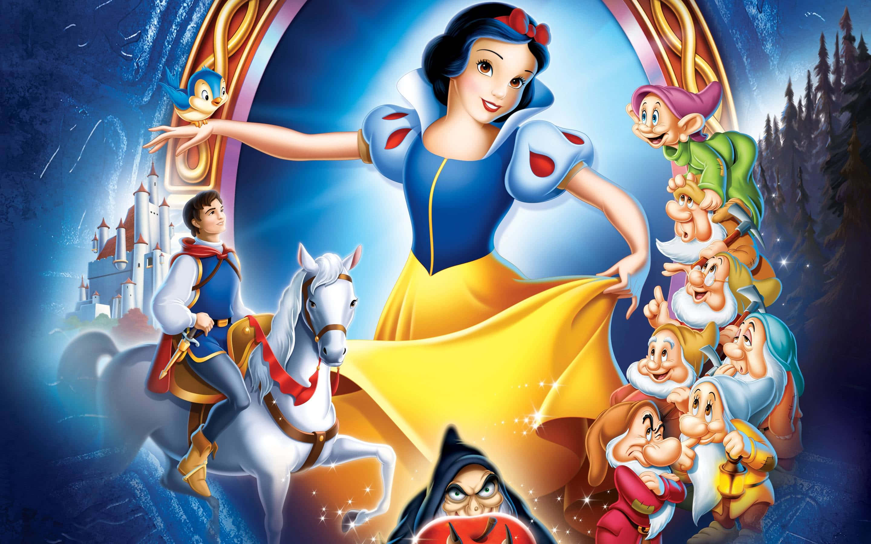 Bildetekst: Magisk Disney-julebakgrunn Bakgrunner