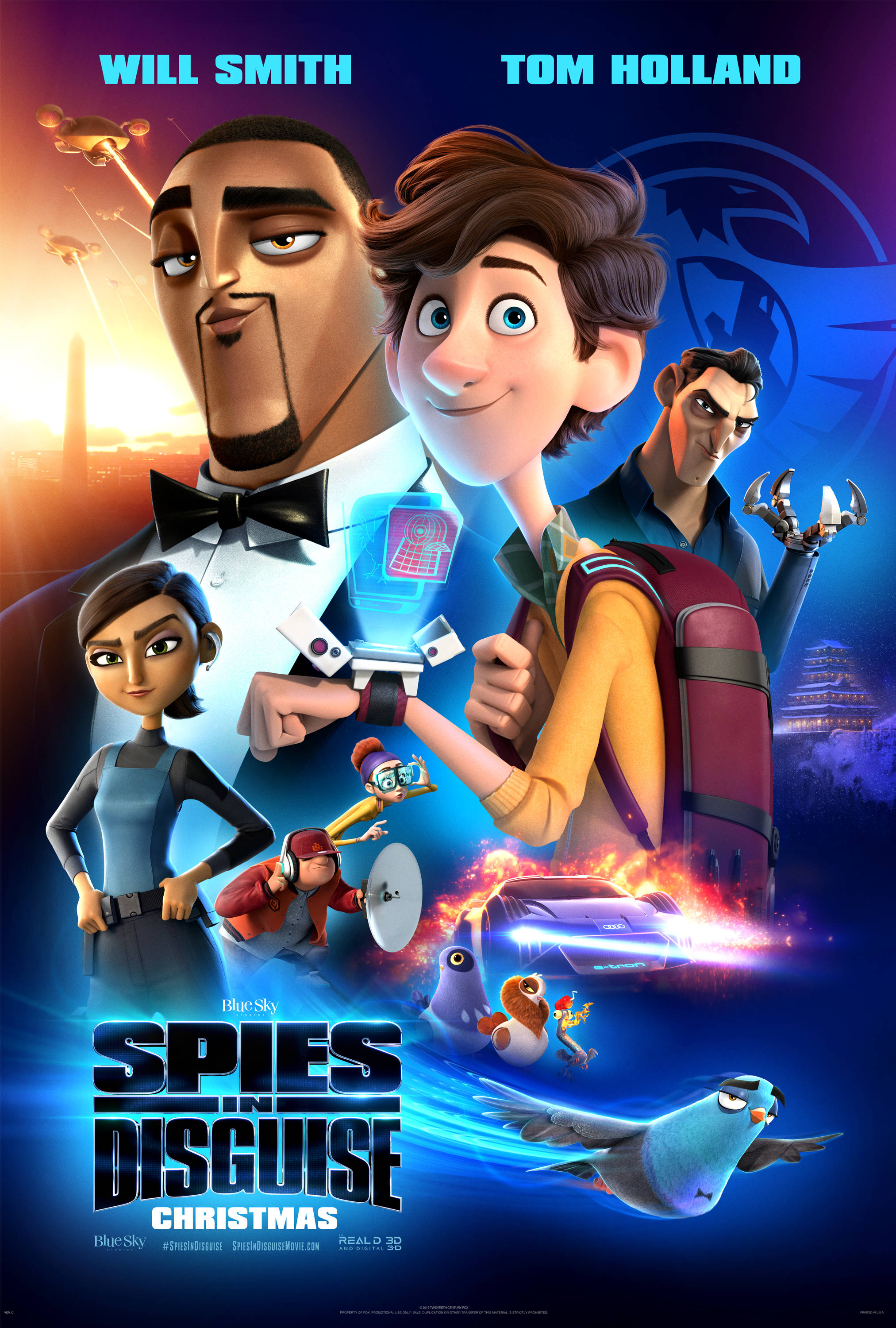 Bildetekst: Spennende ny plakat for animasjonsfilmen Spies in Disguise Bakgrunner