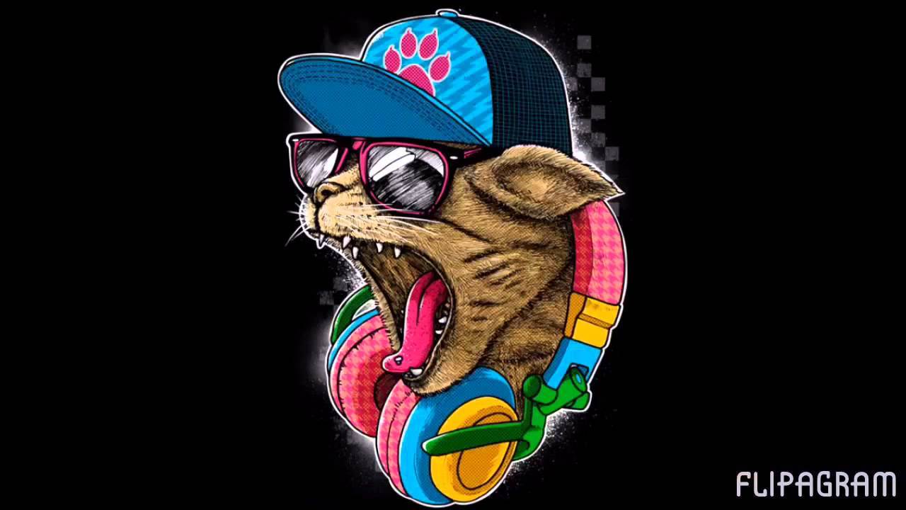 Bildetekst: Tøff Punk Rock Katt Bakgrunner