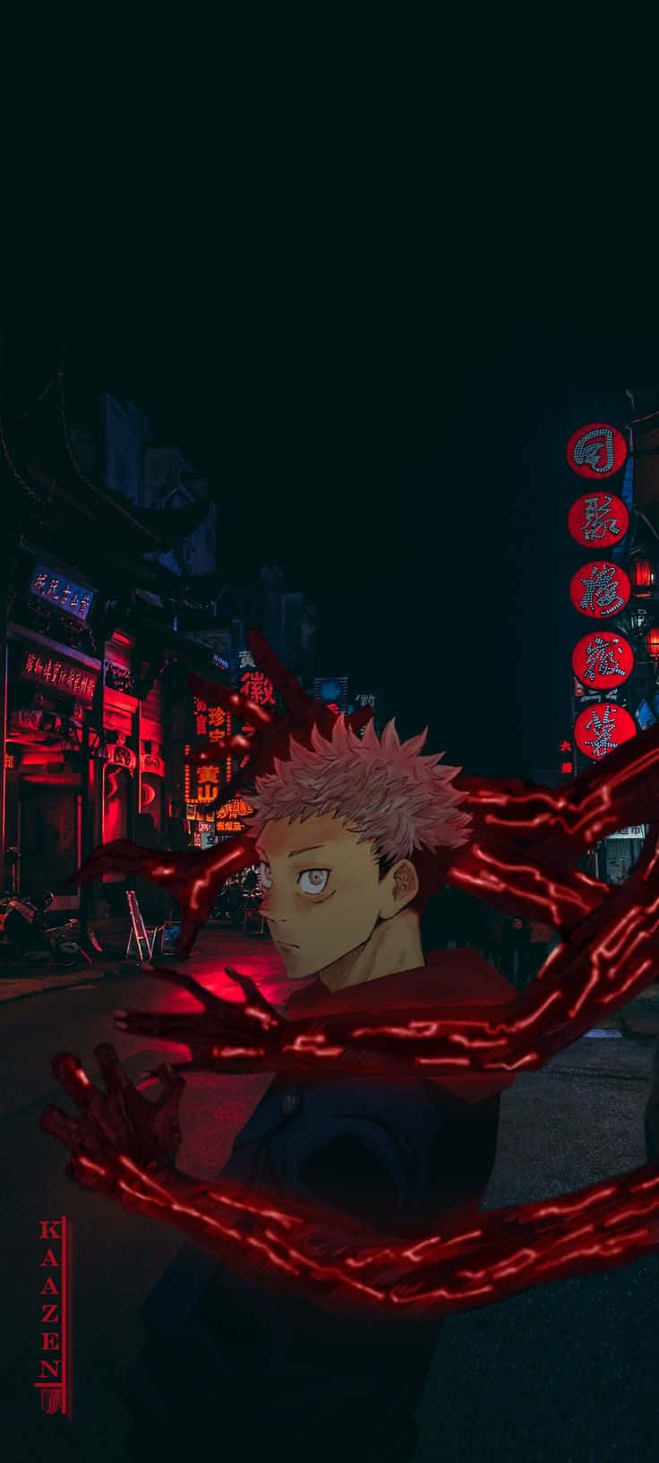 Bildetekst: "Yuji Itadori fra animeen Jujutsu Kaisen Android-bakgrunn" Bakgrunner