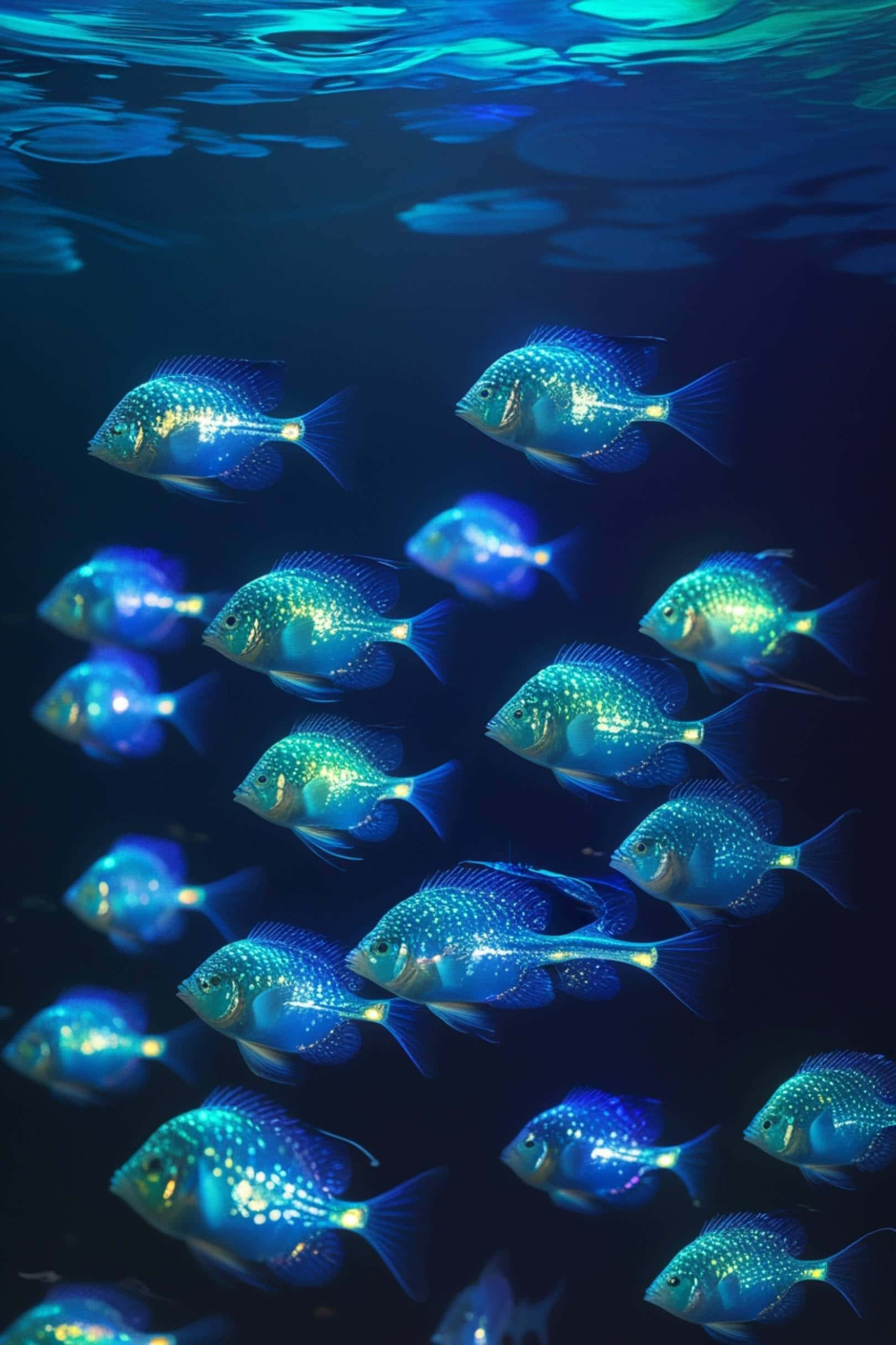 Bioluminescerende fisk Bakgrunner