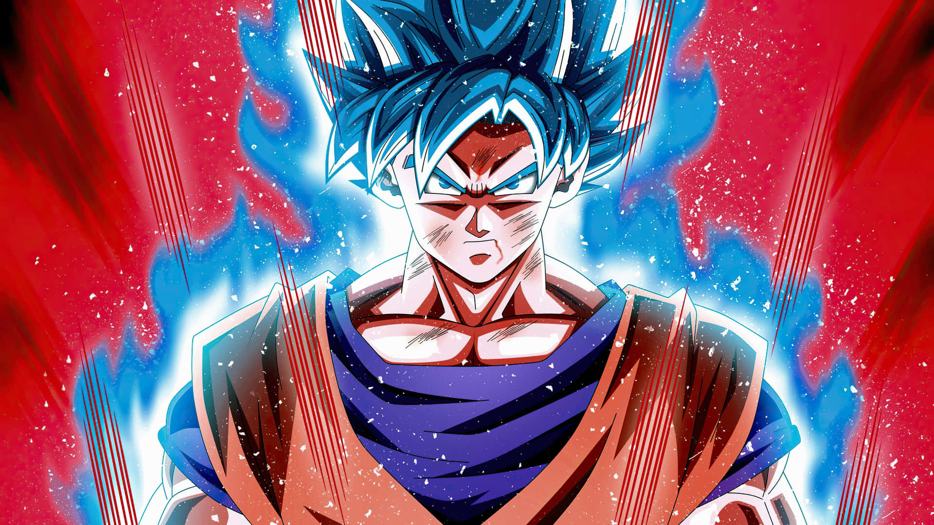 Blå anime Goku Ultra Instinct Bakgrunner