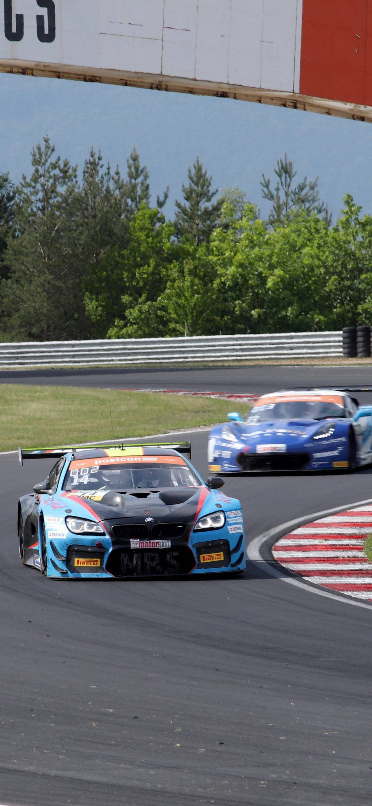 Blå BMW M6 GT3 Racerbil iPhone Bakgrunner
