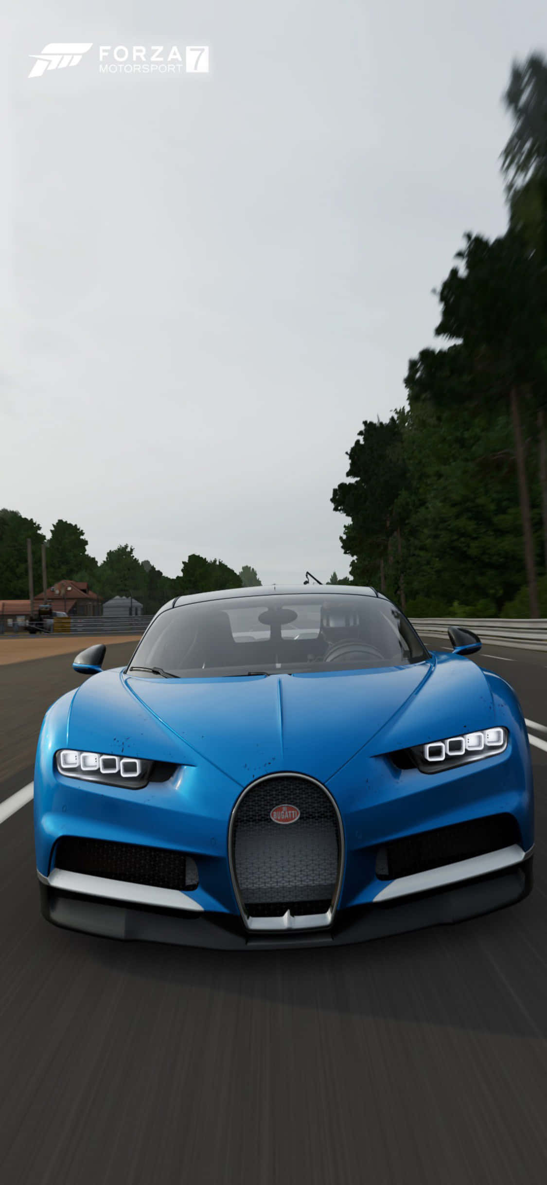 Blå Bugatti Chiron iPhone X Forza Motorsport 7 Bakgrunn Bakgrunner
