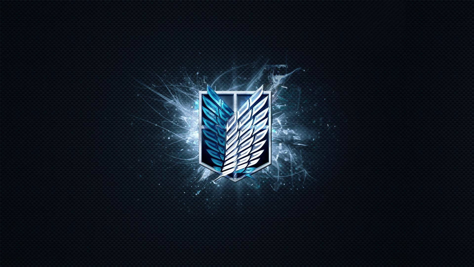 Blå frihetsvinger Attack on Titan-logo Bakgrunner