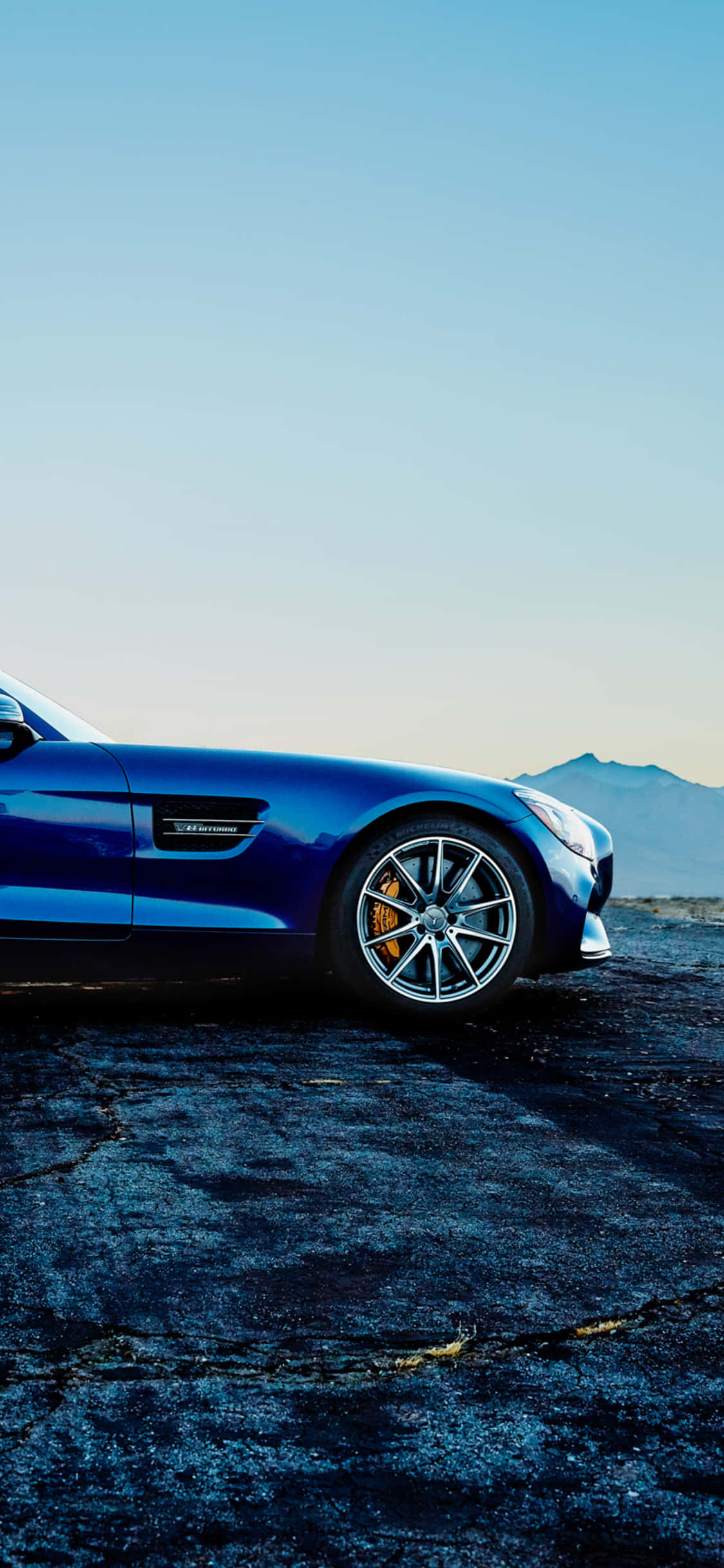 Blå iPhone Xs Mercedes Amg Bakgrunn Bakgrunner