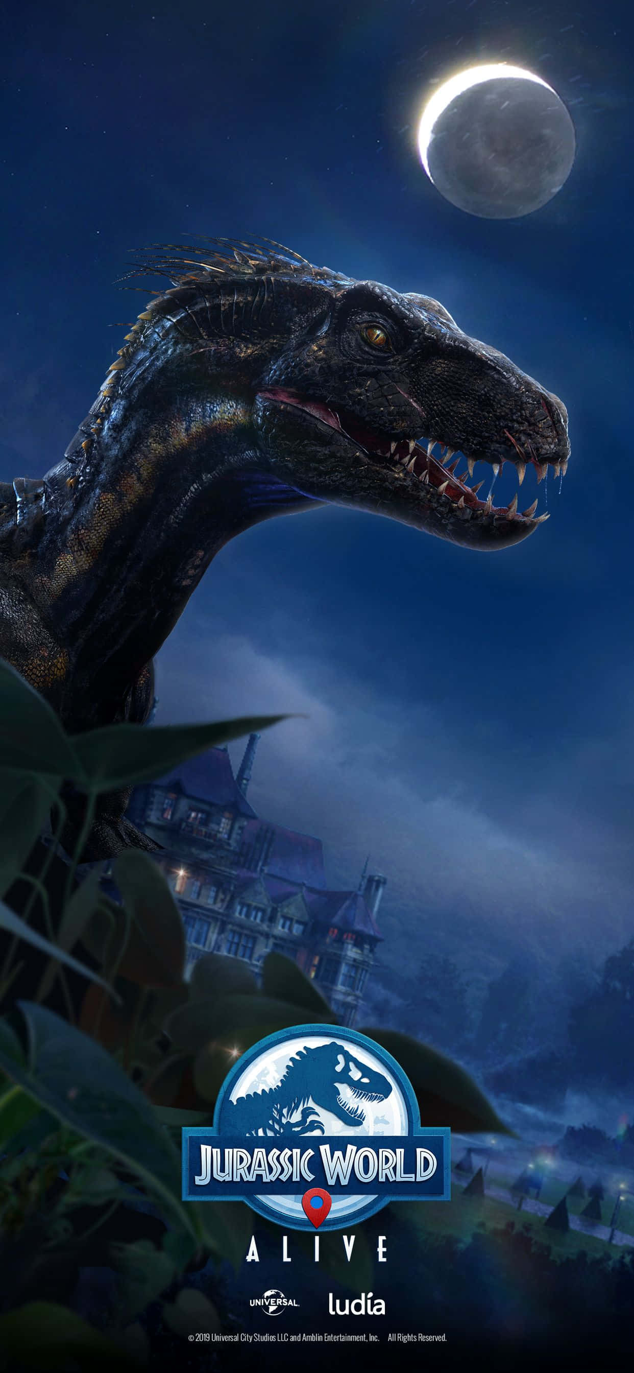 Blå Jurassic World-natt Bakgrunner